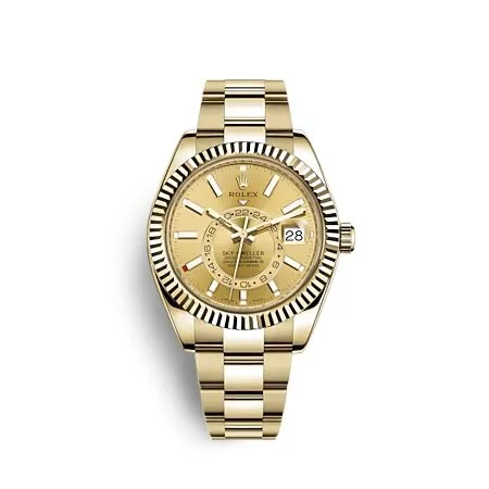 Rolex Yellow Gold Sky-Dweller Champagne Dial 326938