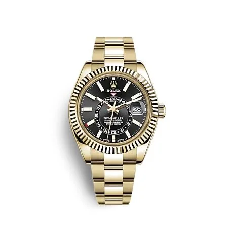 Rolex Yellow Gold Sky-Dweller Black Dial 326938