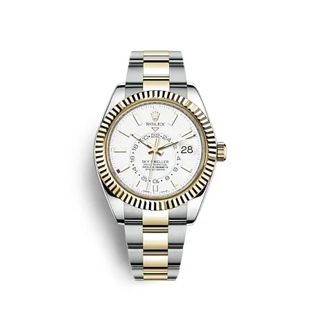 Rolex Steel Gold Sky-Dweller White Dial 326933