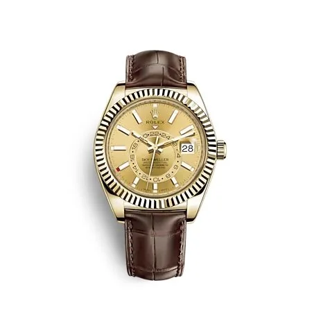 Rolex Yellow Gold Sky-Dweller Champagne Dial 326138