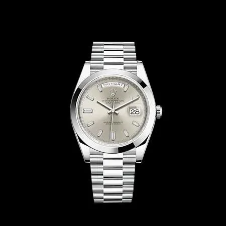 Rolex Platinum President Silver Dial Diamond M228206