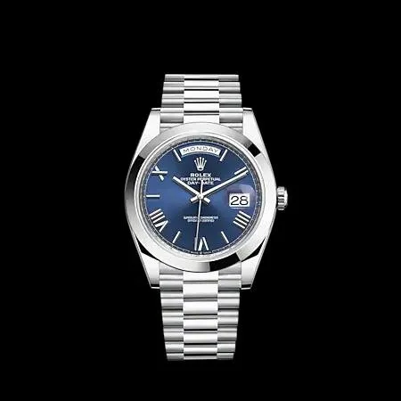 Rolex Platinum President Blue Roman Dial 228206