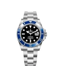 Rolex Submariner White Gold Blue Bezel Black Dial 126619