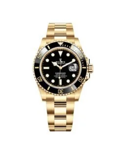Rolex Submariner Yellow Gold Black Ceramic Bezel Black Dial 126618