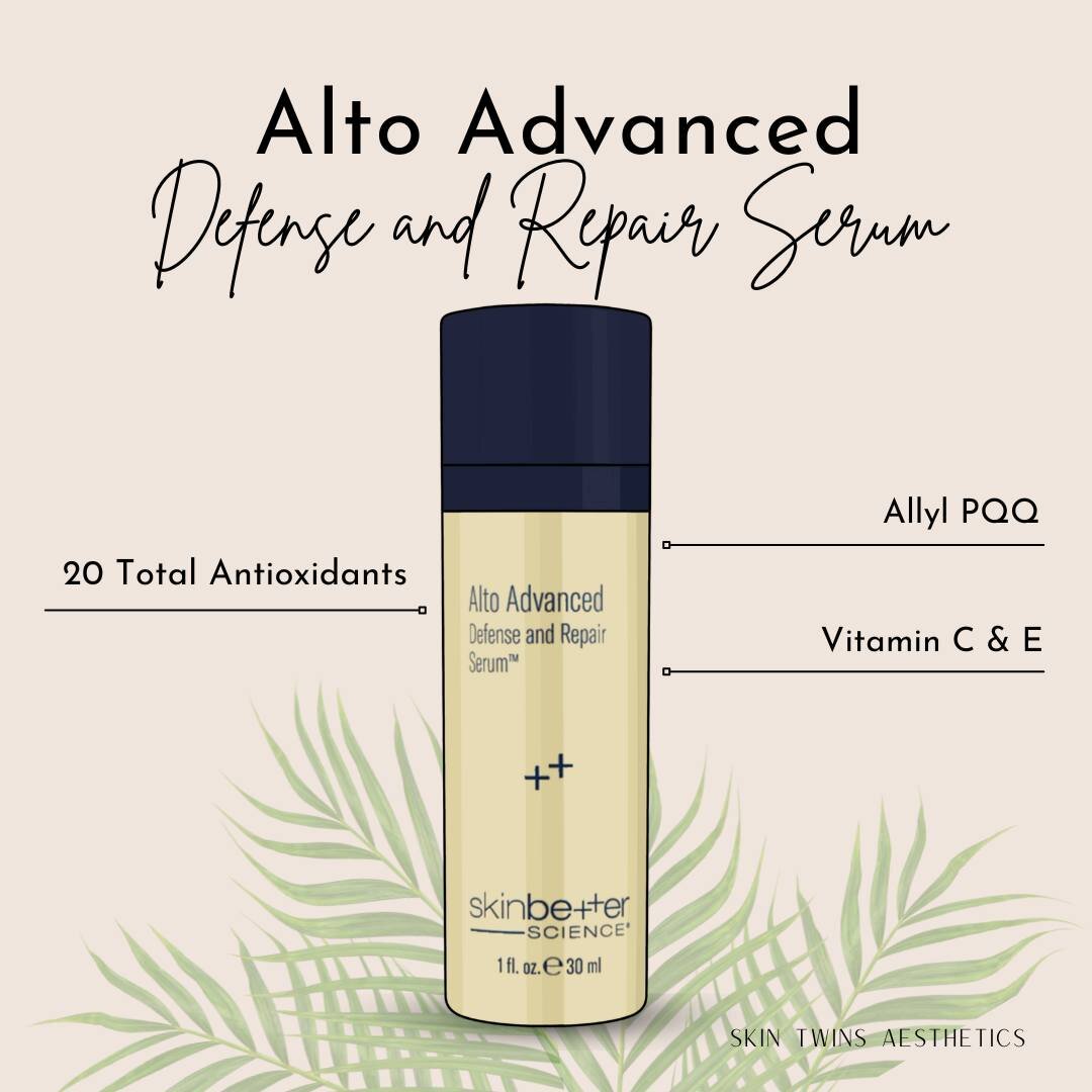 The BEST Vitamin C serum on the market 🤌🏼 

Alto Advanced Defense and Repair Serum protects against free radicals from environmental AND internal stressors to help improve the appearance of skin dullness, redness and overall tone and texture, for b