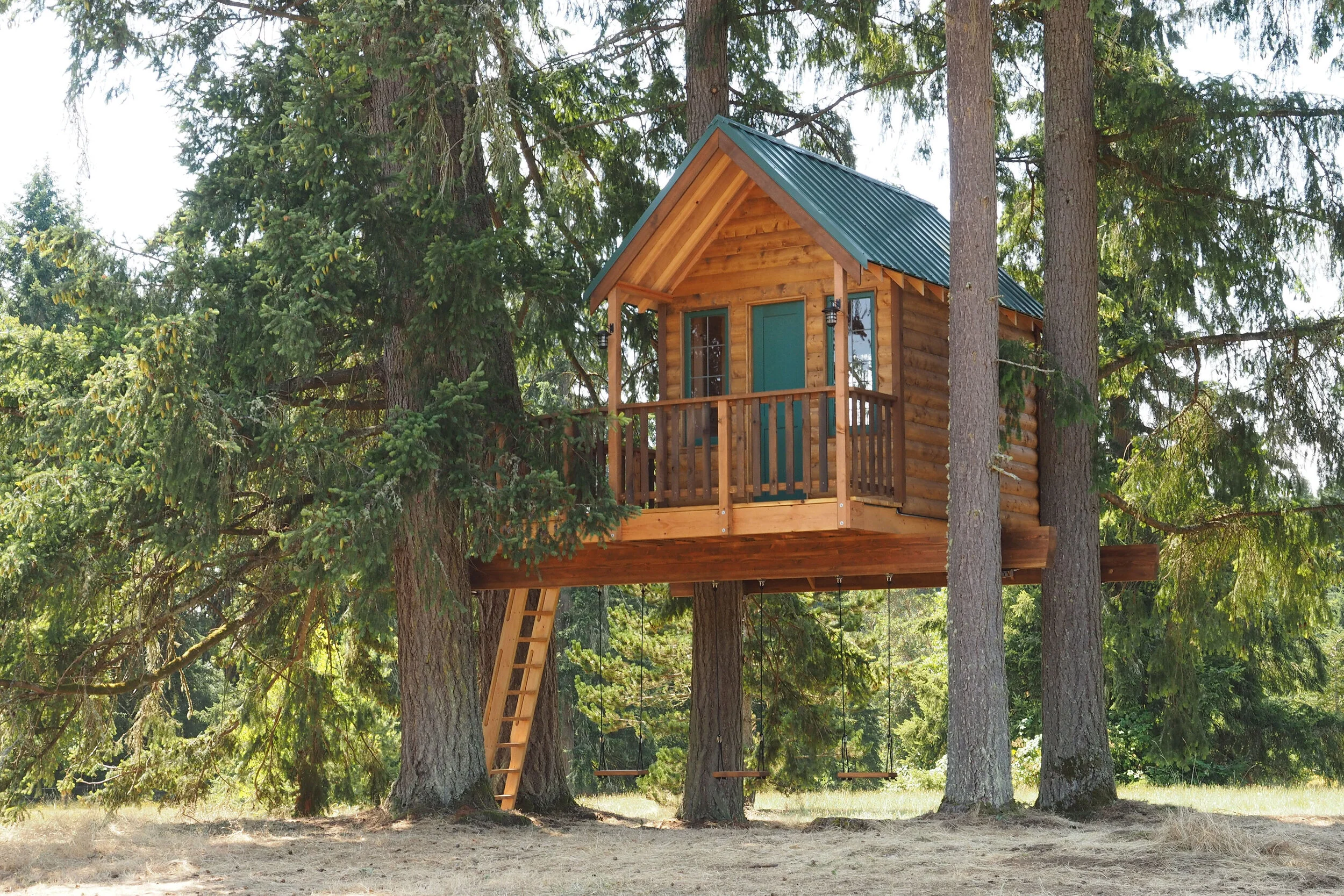 Log Cabin Treehouse — Wild Tree Woodworks Custom Treehouse Builders