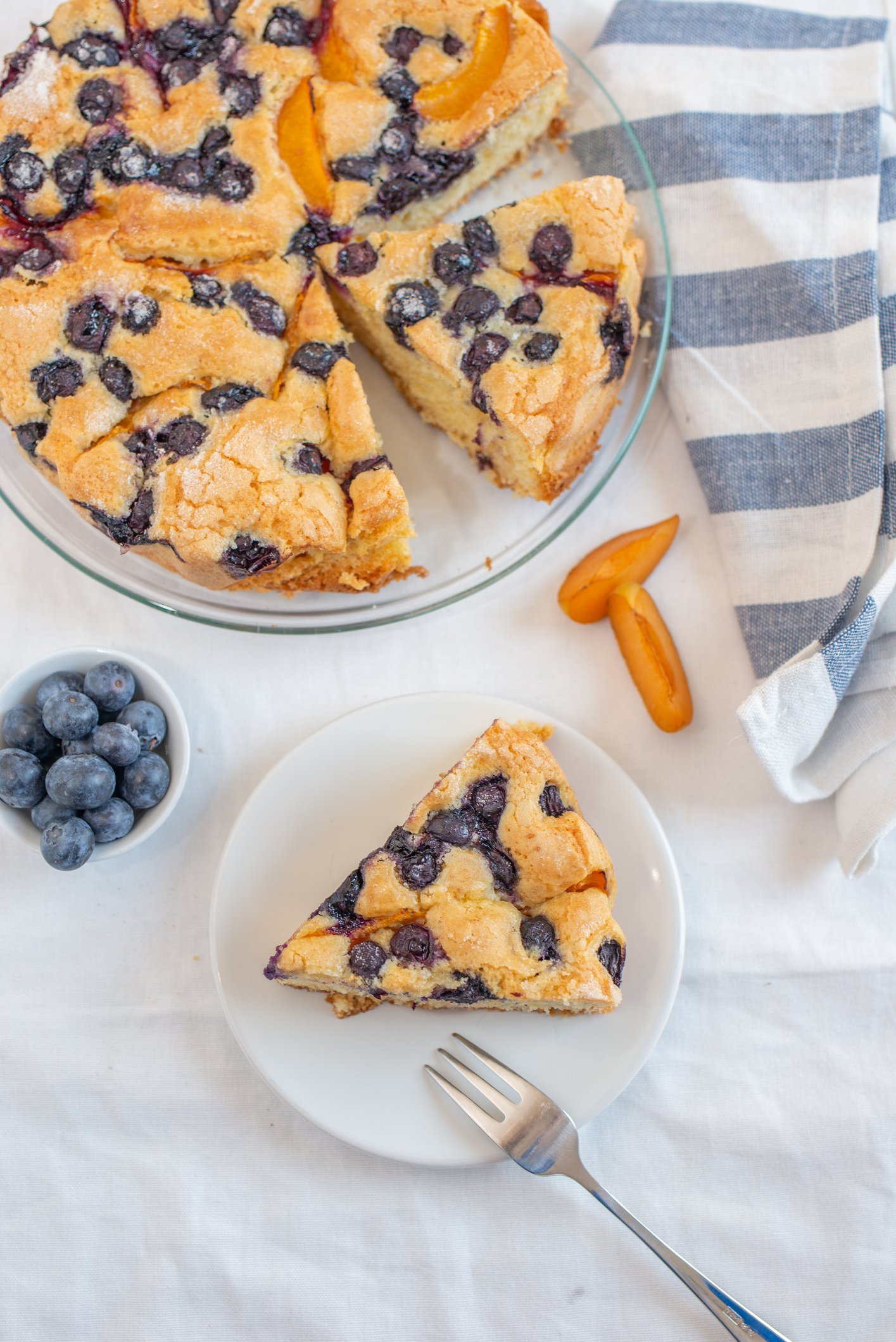 Heidelbeer-Marillen-Kuchen