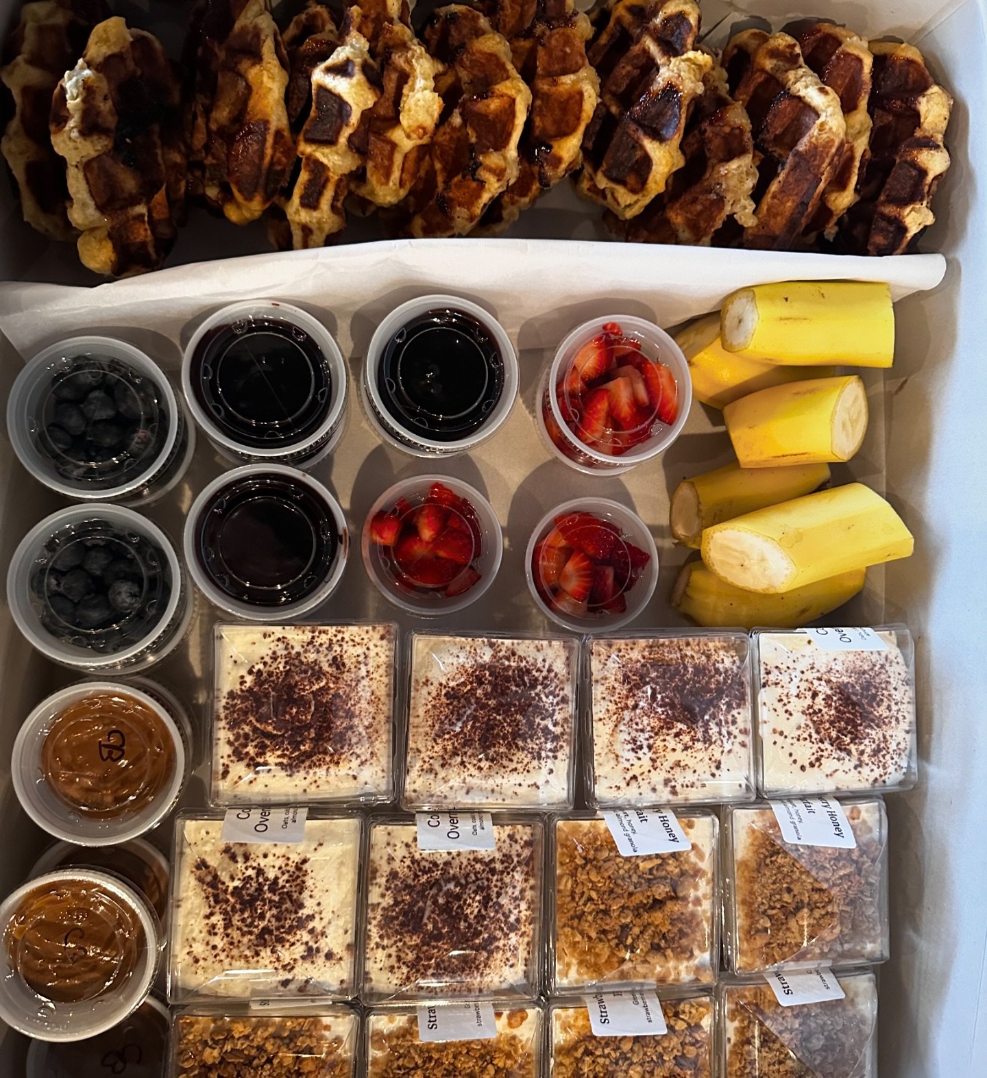 Need something different for breakfast! Give us a call or  email and we can completely customize your next team breakfast, or better yet, let mom sleep and come grab a mini breakfast buffet!