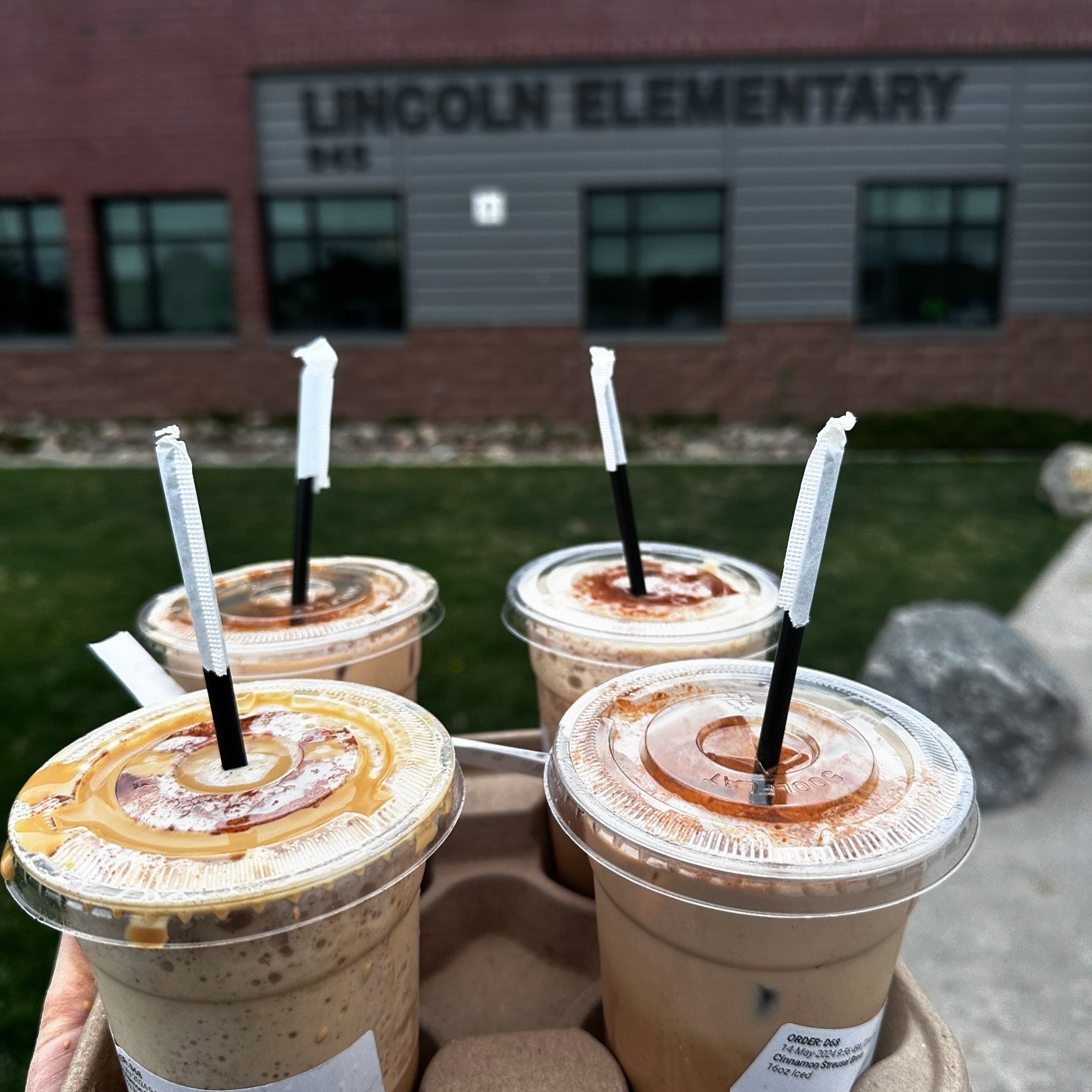 Lincoln Elementary getting some love today! 

Teacher appreciation week is over but our free school delivery is not! Spots are limited so call the shop, set up your delivery time, school, order, and pay by phone. We will make sure you get yummy coffe