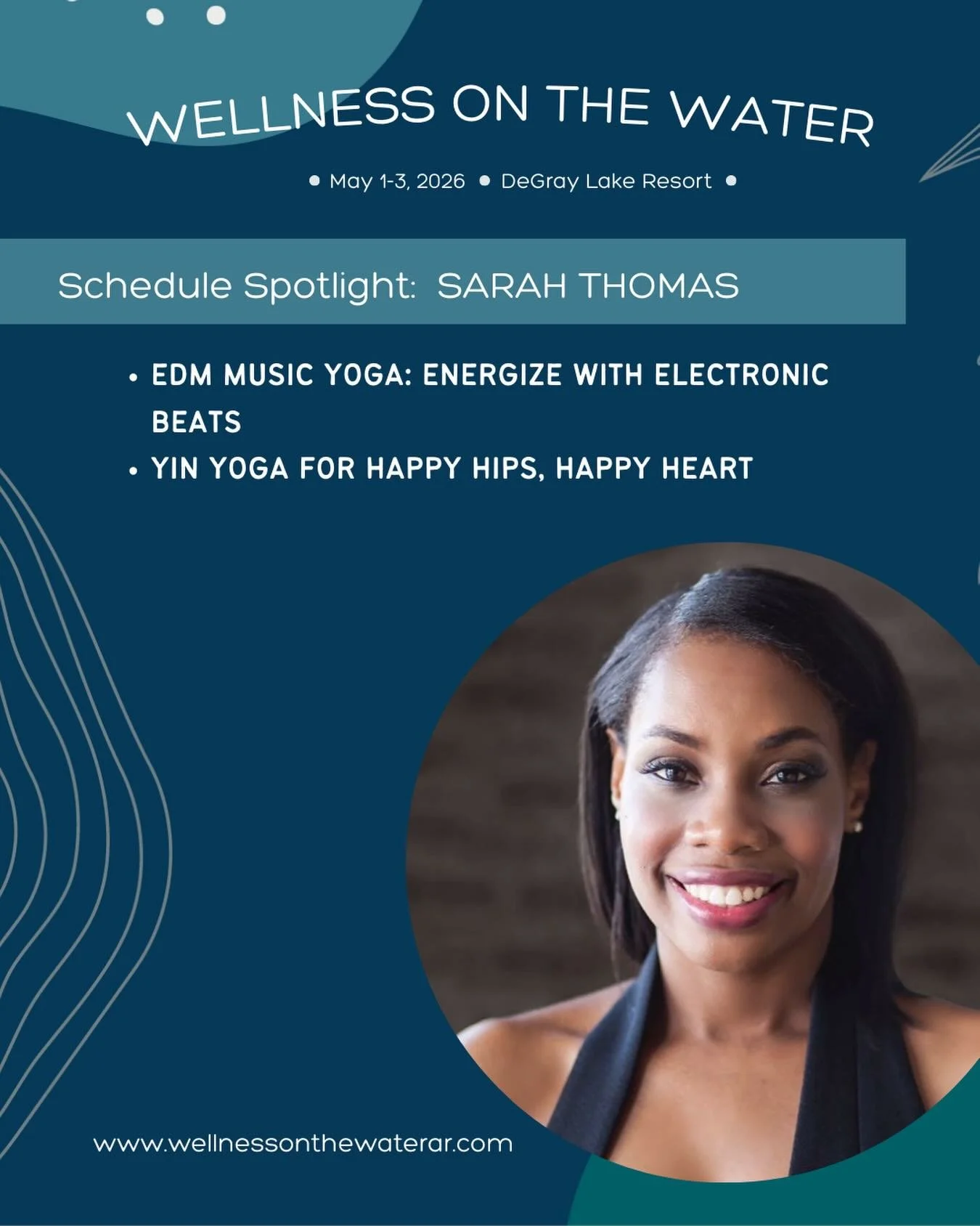 Ticket 🎟️ price goes up April 1st! Get yours now! ☀️ Link in bio! 

Sarah Thomas is a highly experienced yogi, author, and certified health and wellness lifestyle coach whose journey into yoga and meditation began as a profound, lifelong path inspir