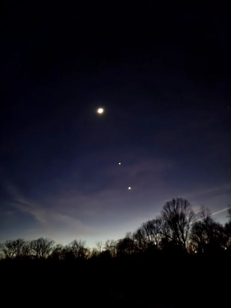Moon, Jupiter and Venus