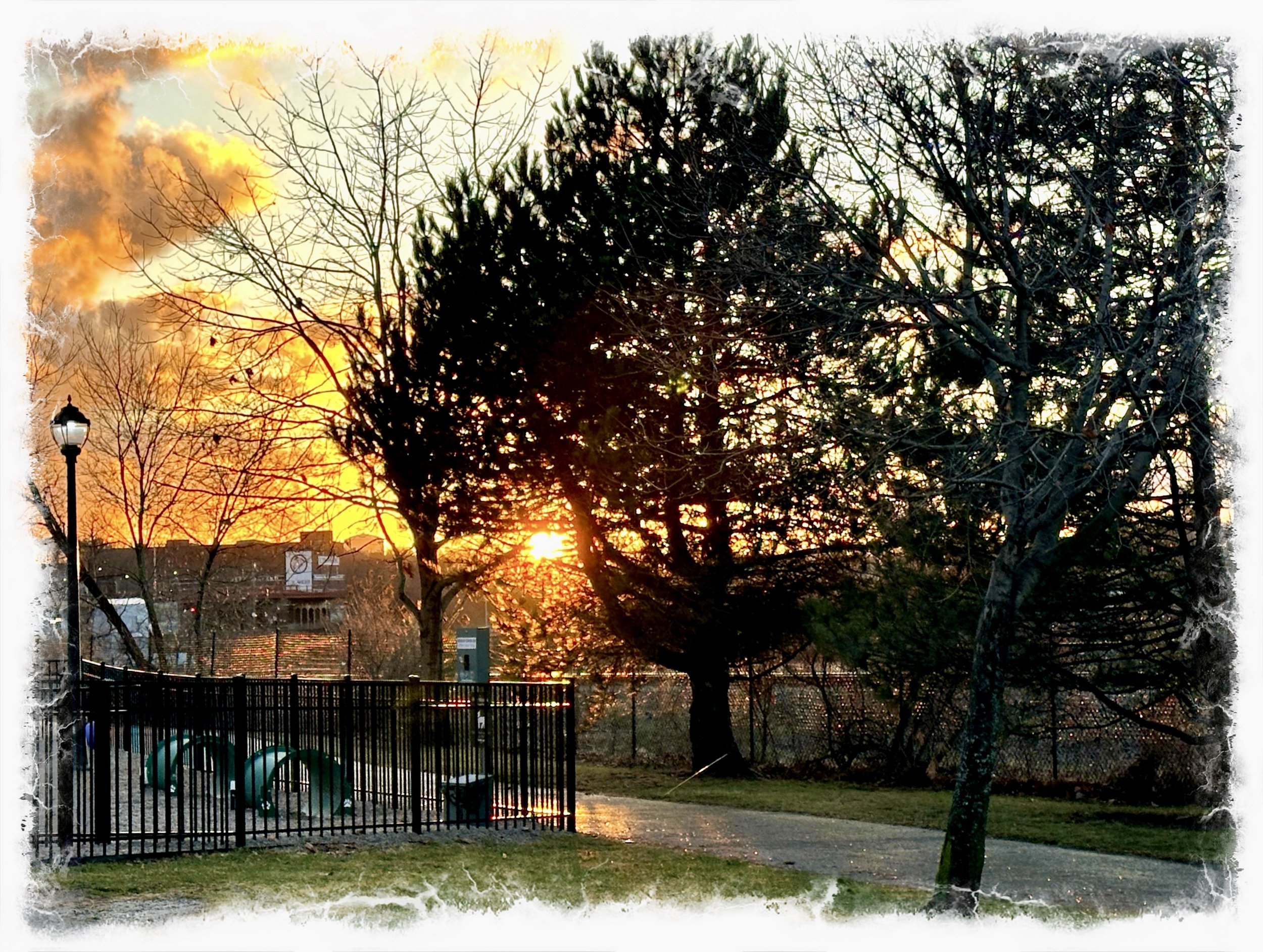 Sunset and reflections 