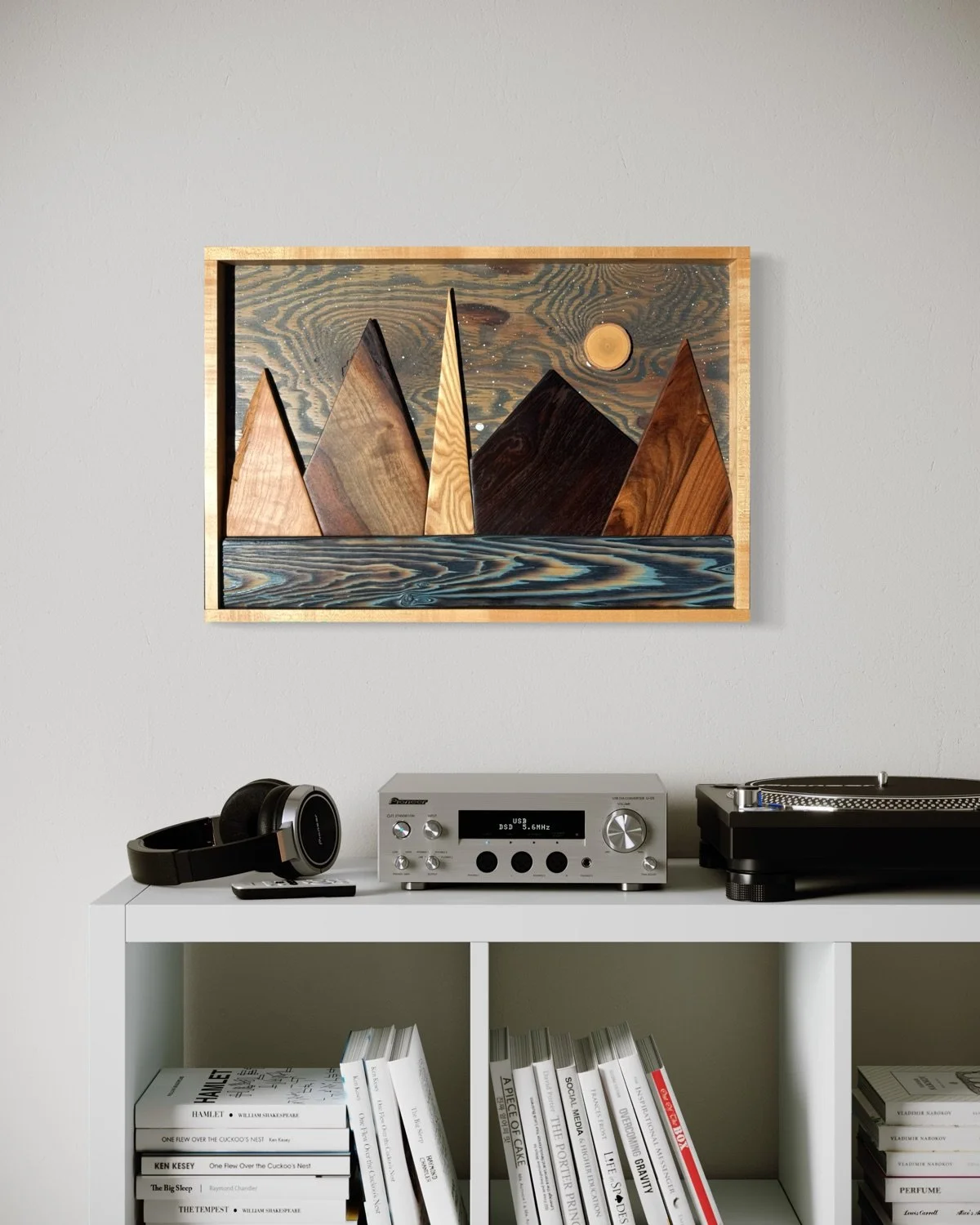 Medium Exotic Wood Mountain Mosaic