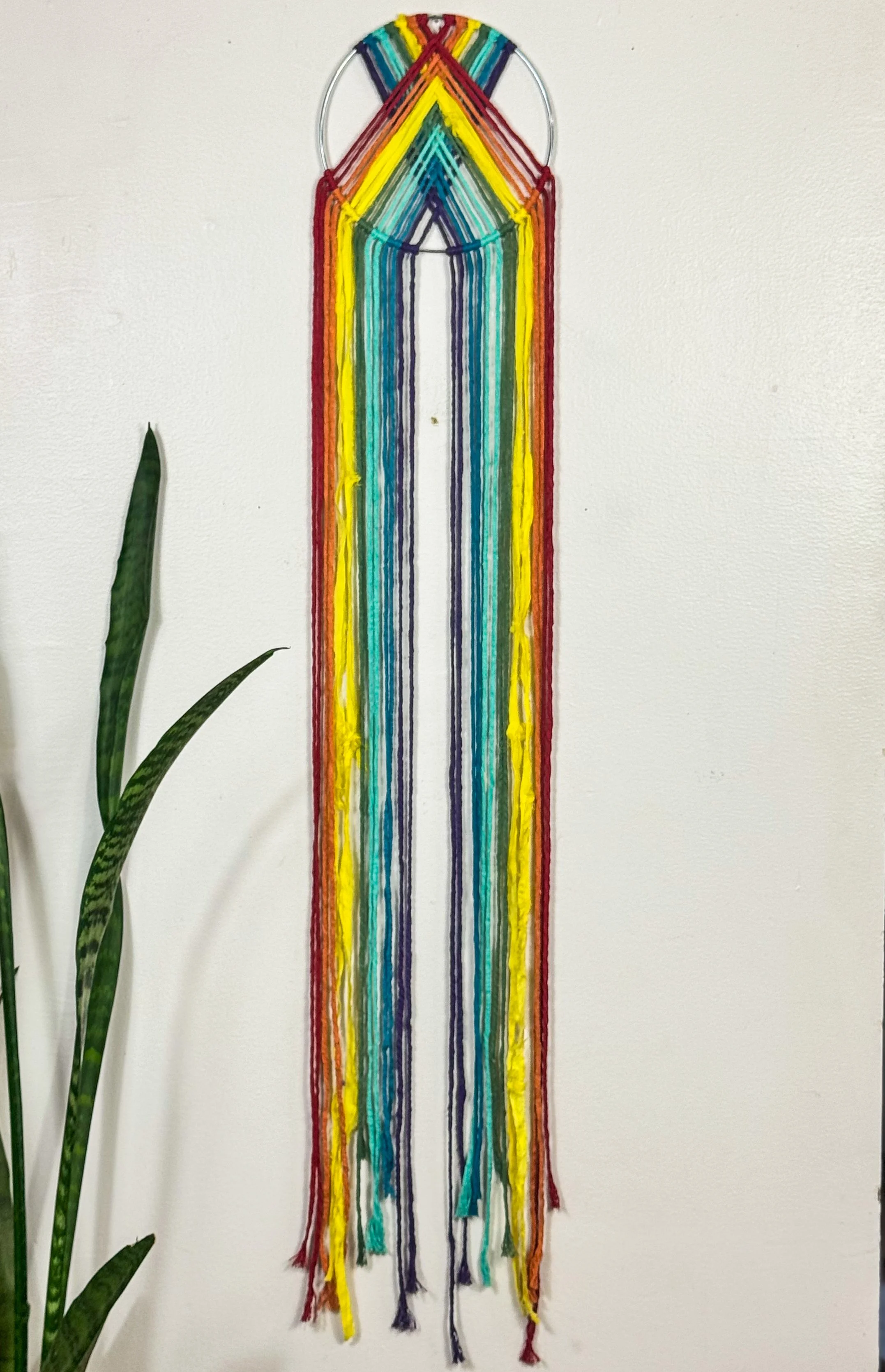 Small Rainbow Hoop wall Hanging