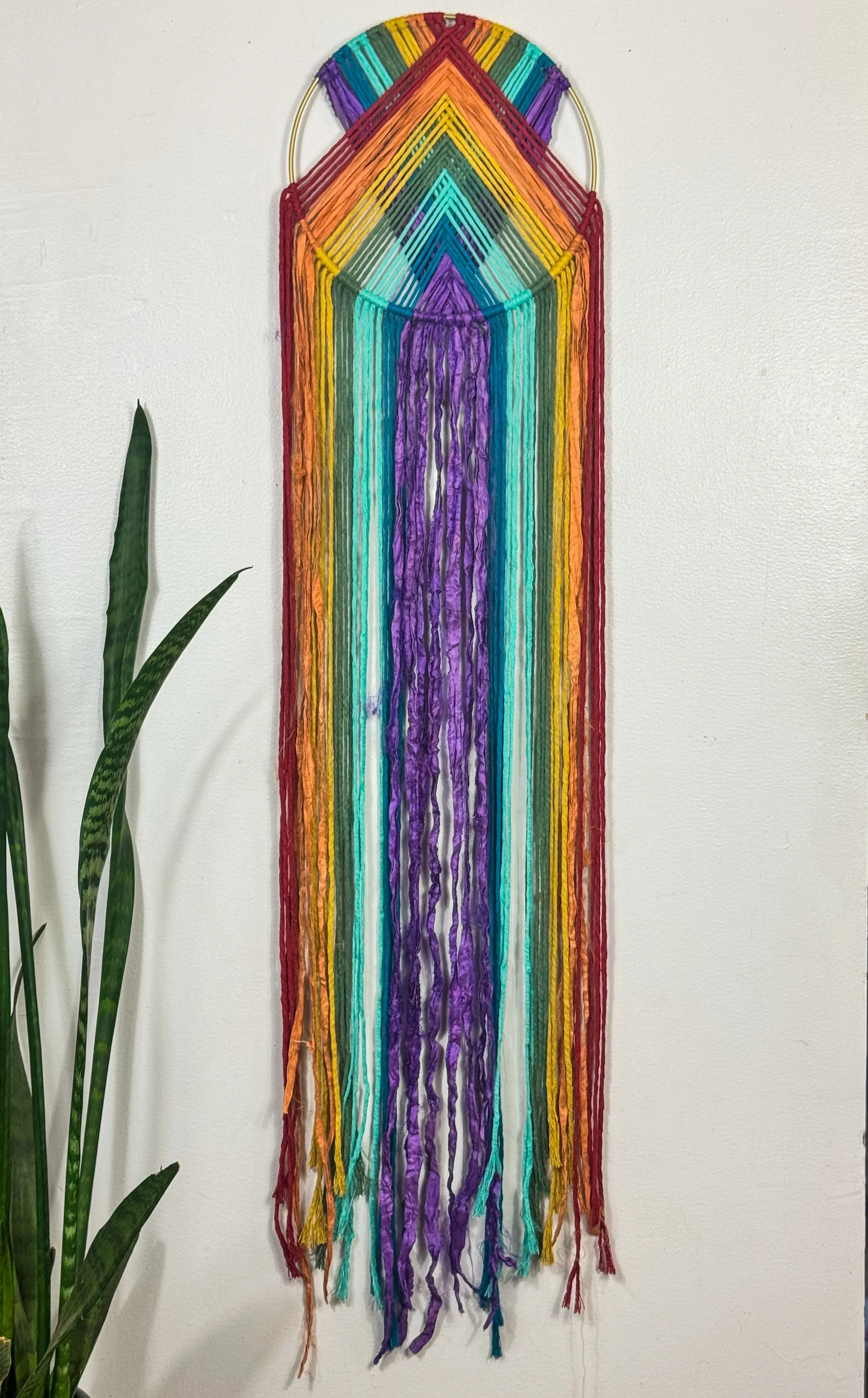 Medium Rainbow Hoop wall Hanging