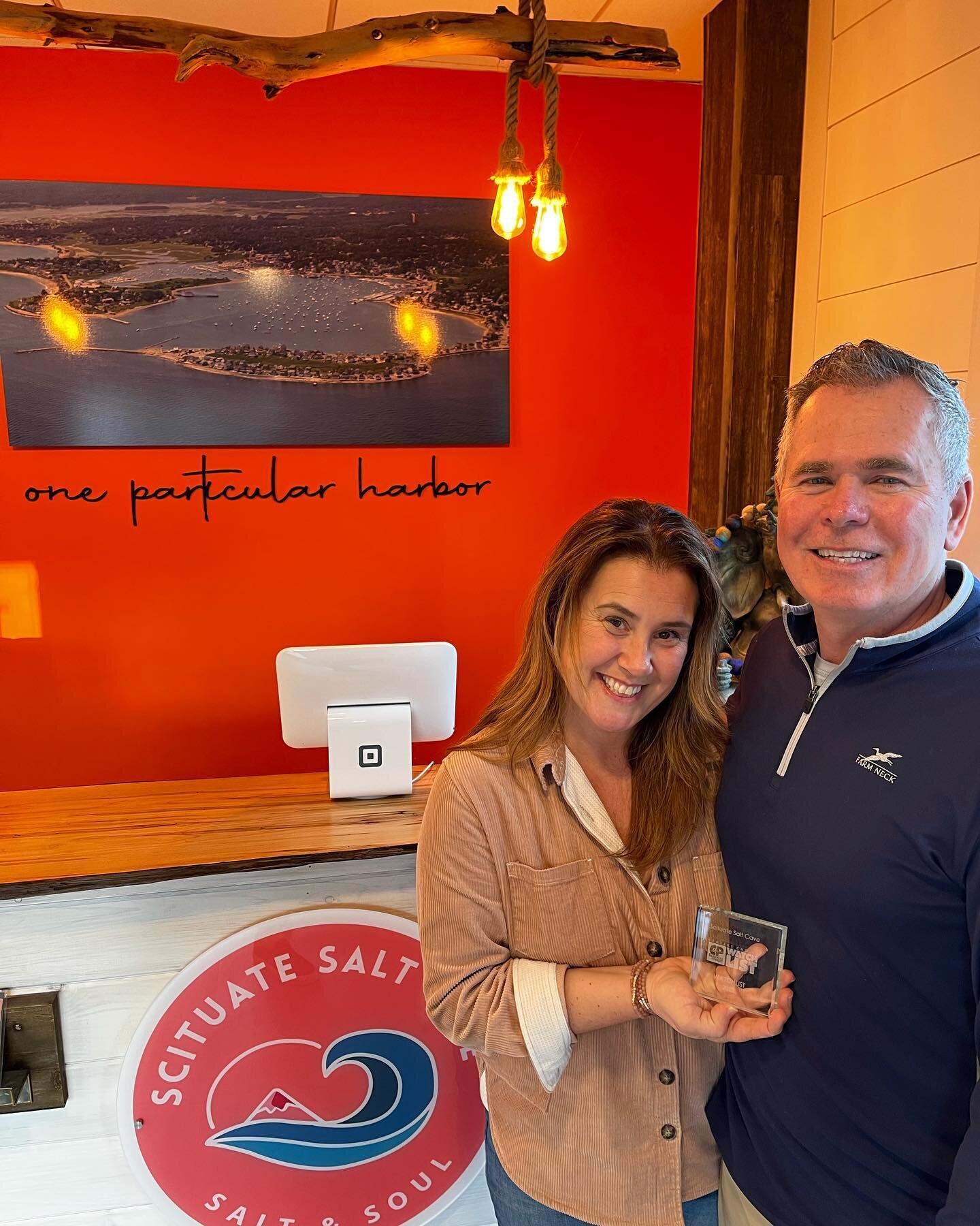 This week Scituate Salt Cave was recognized as a top small business by Cape &amp; Plymouth Business Media 2022 Watch List! We are so honored! Thank you for voting! And many thanks to @gillwill37 for accepting the award on our behalf. ✌🏻❤️🧂