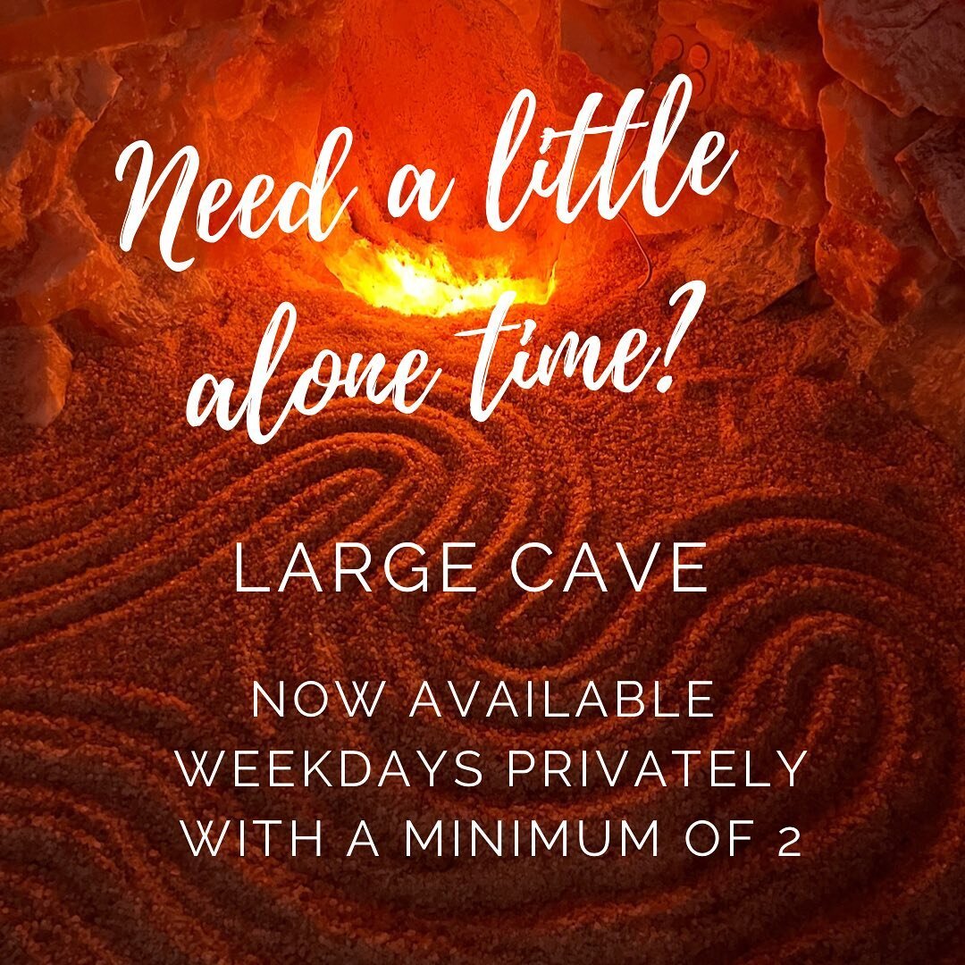 How&rsquo;s your summer schedule? 😎Kids out of school? 👶🏼🧒👦 Still working from home? 👩🏻&zwj;💻Need a little time for yourself? Our large cave is now open for private sessions weekdays with a reduced minimum of two&hellip;.and if you really, re