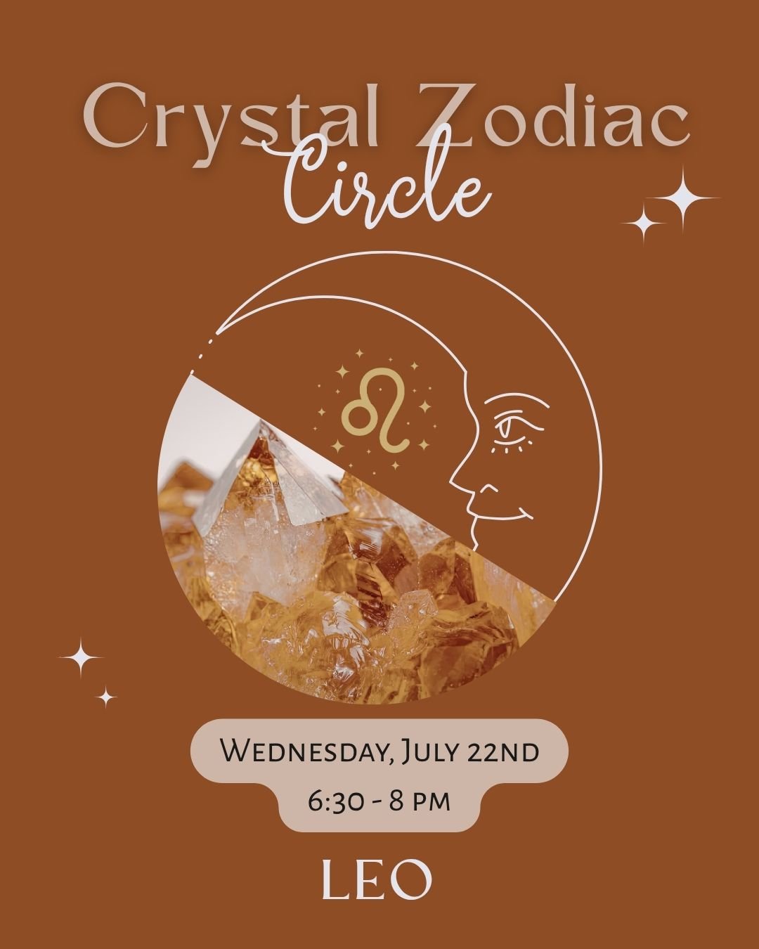 Crystal Zodiac Circle - Leo