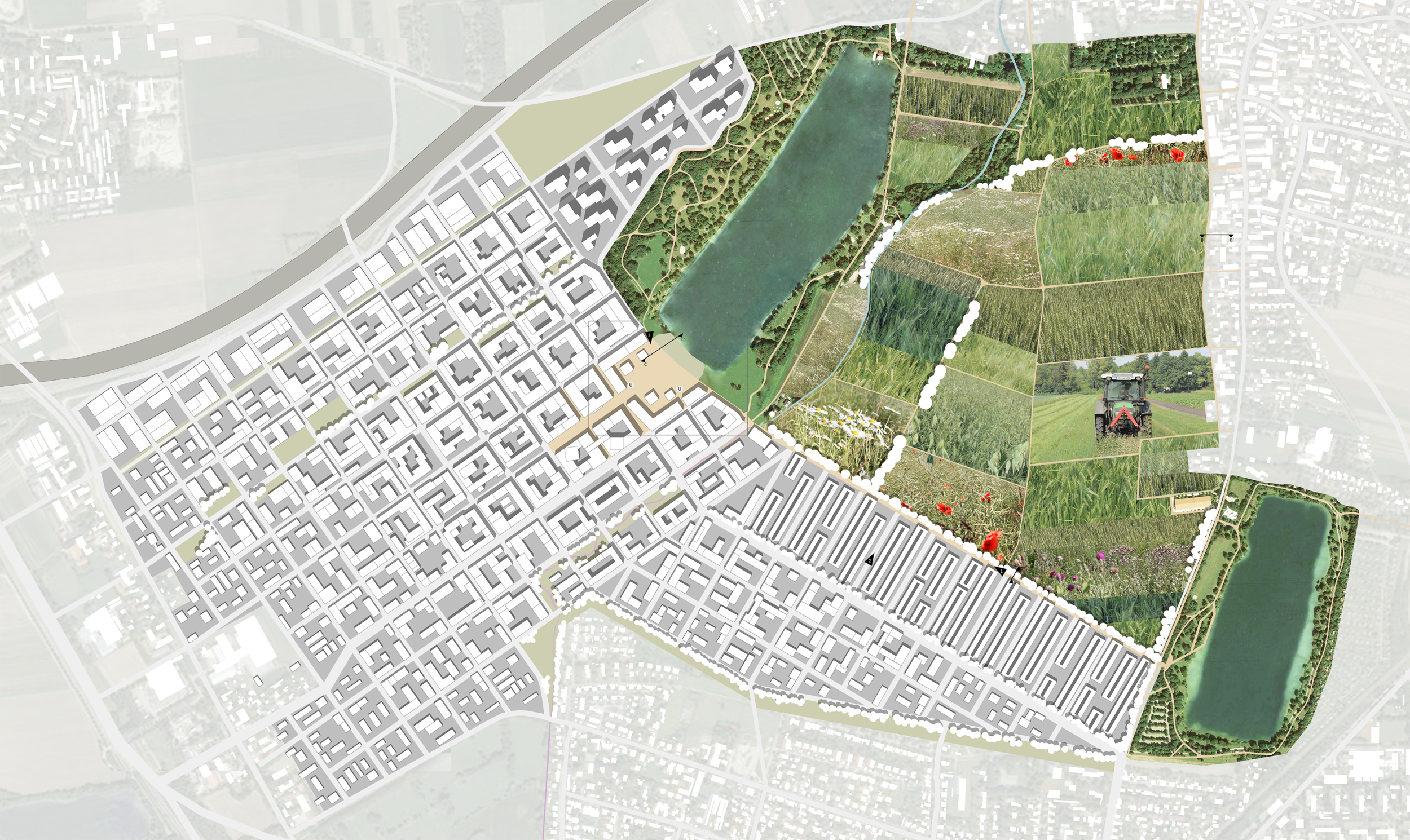 buildings and boulevard showcasing the mochinger agrarpark