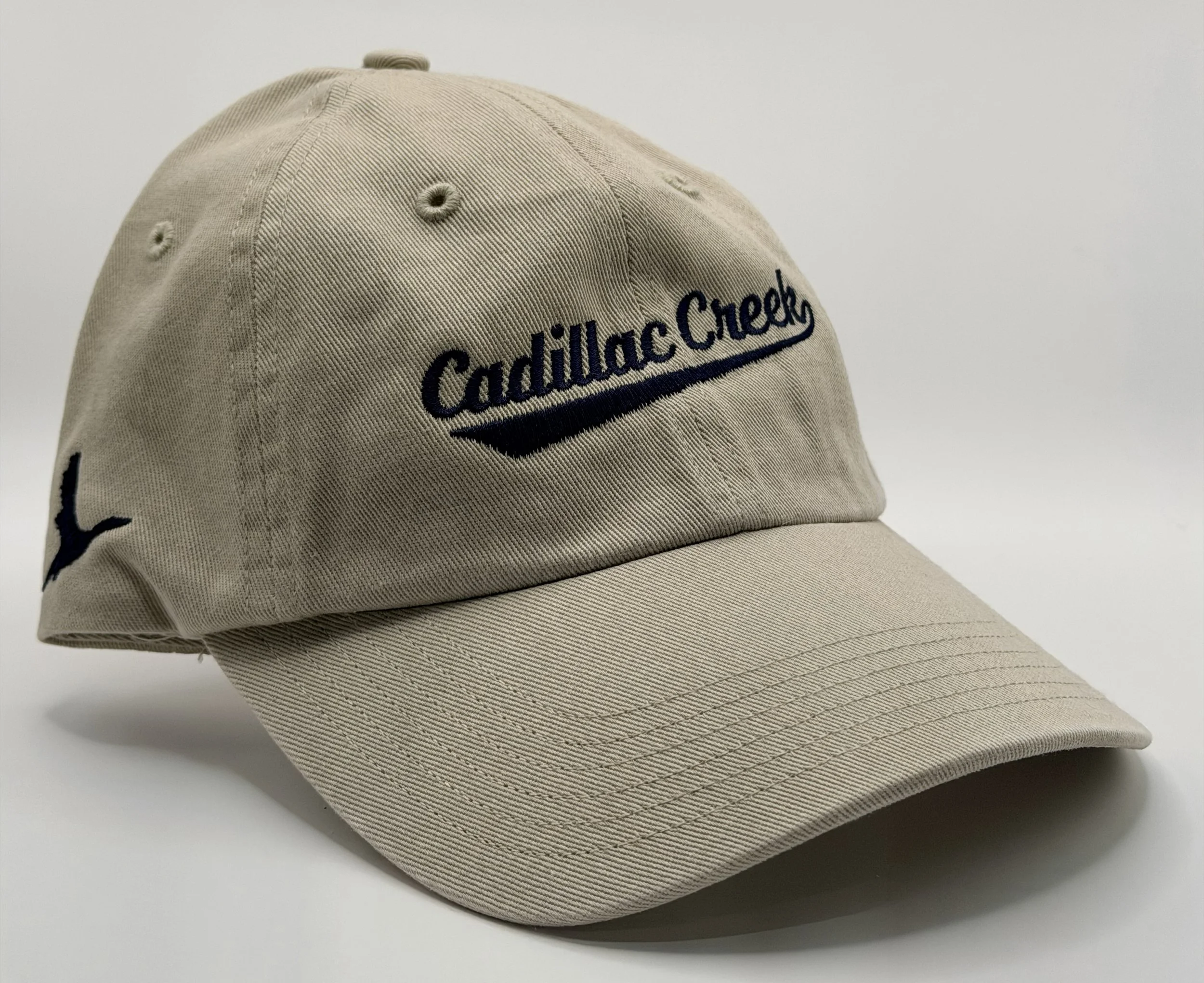 Cadillac Script Frat Hat - Khaki/Navy
