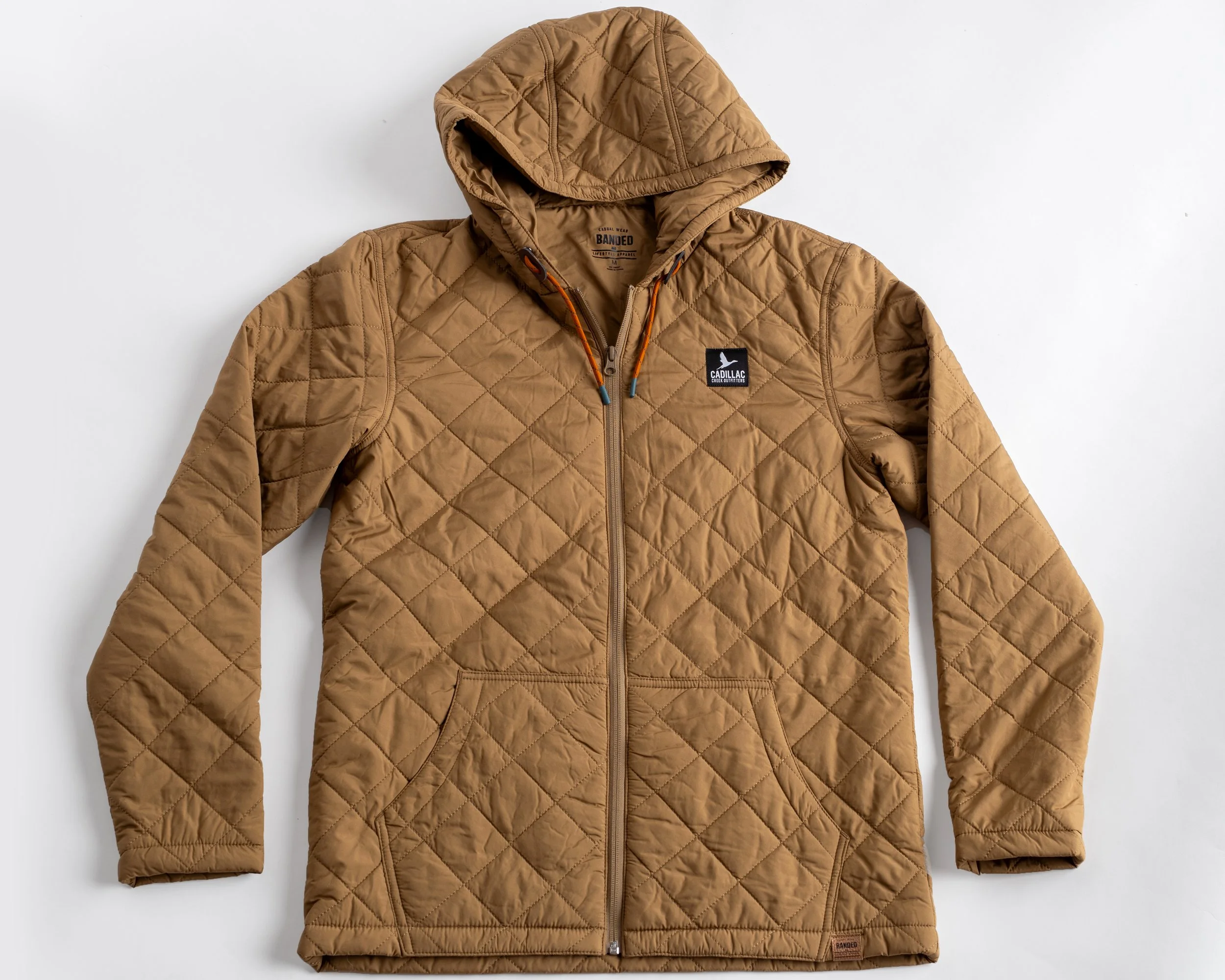 CCO x Banded Full Zip Quilted Jacket - Bark