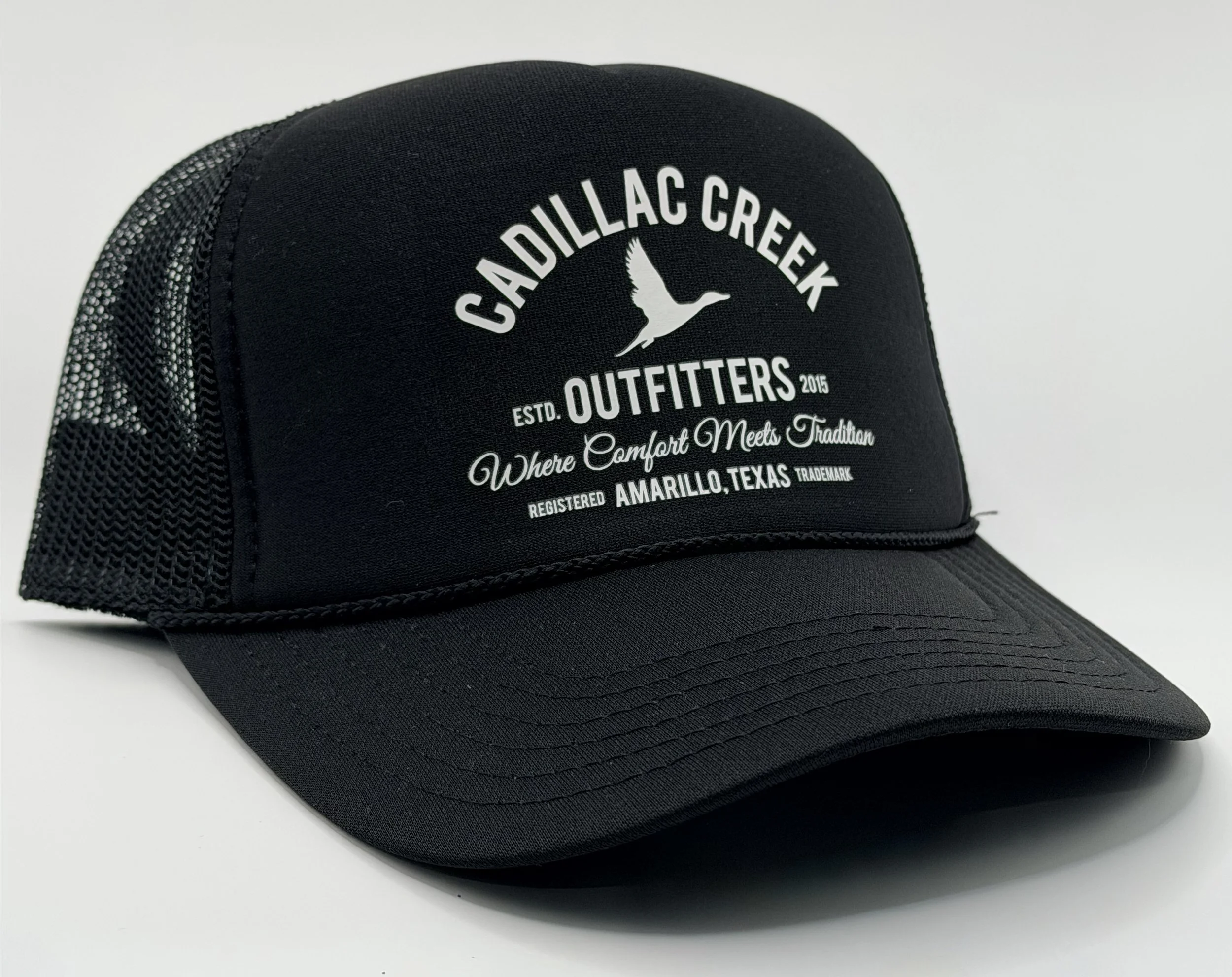 Classic B&W Logo Foam Trucker Cap - Black