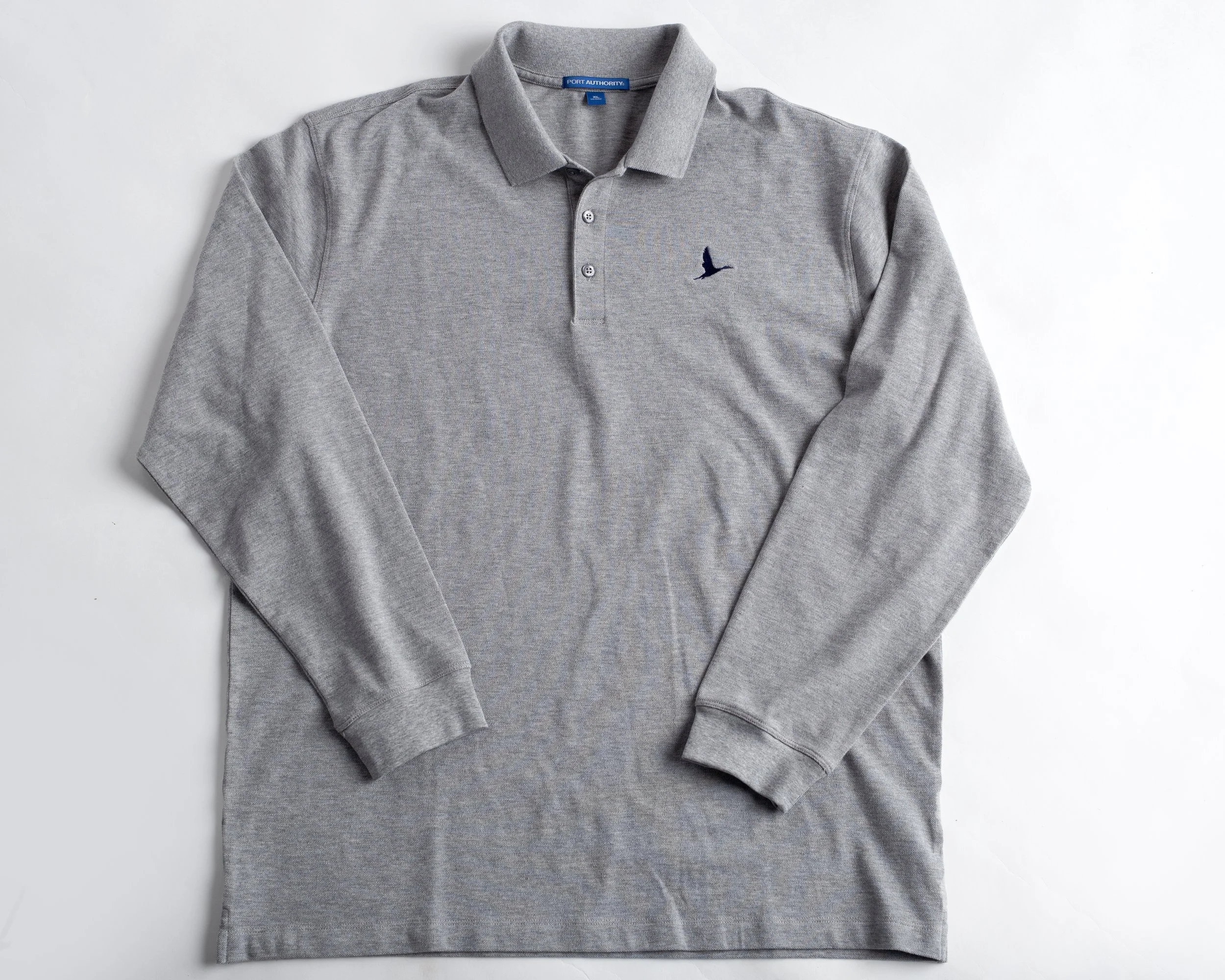 Icon Mesh Polo Shirt - Grey/Navy - LS