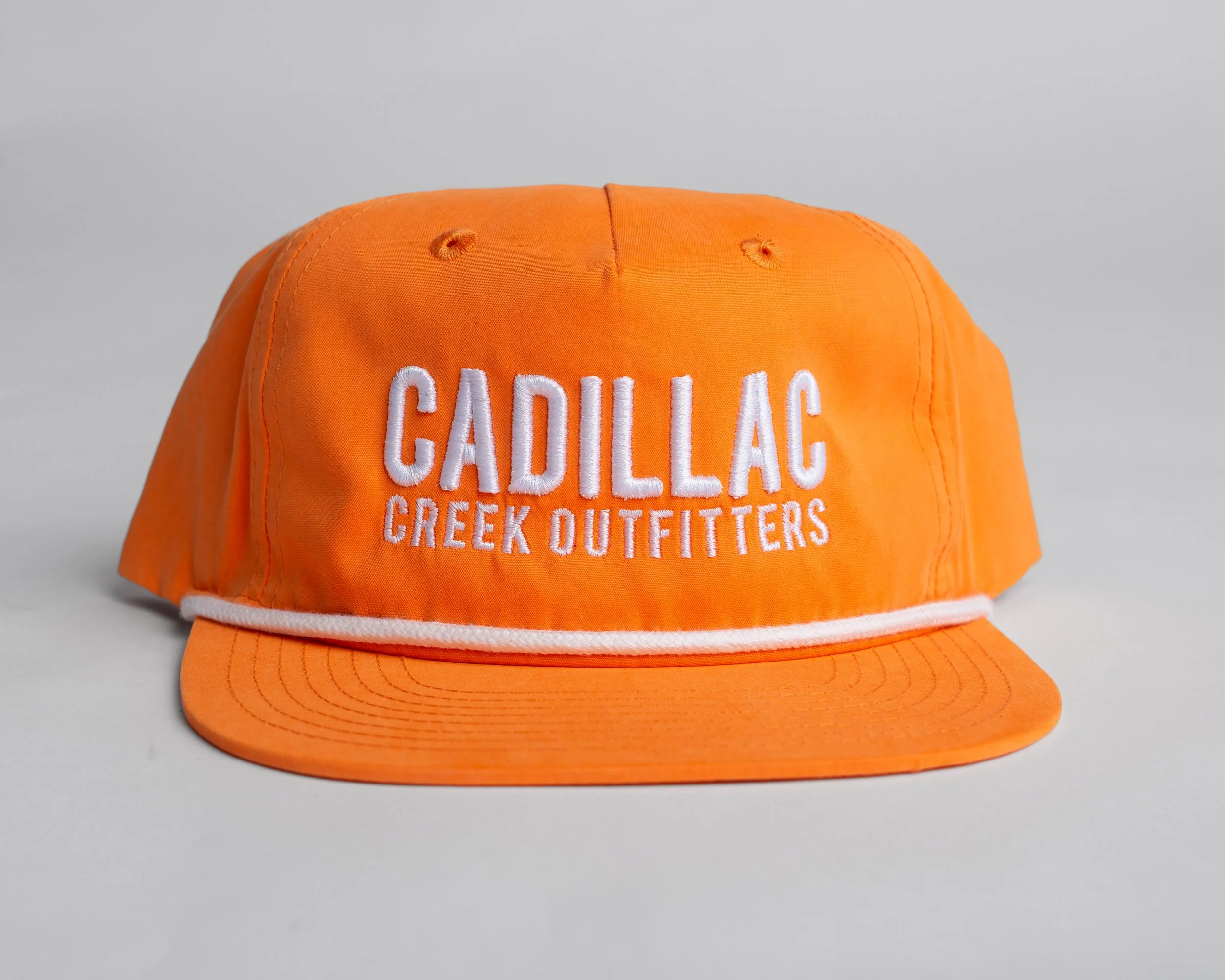 Retro Rope Cap - Orange/White - White