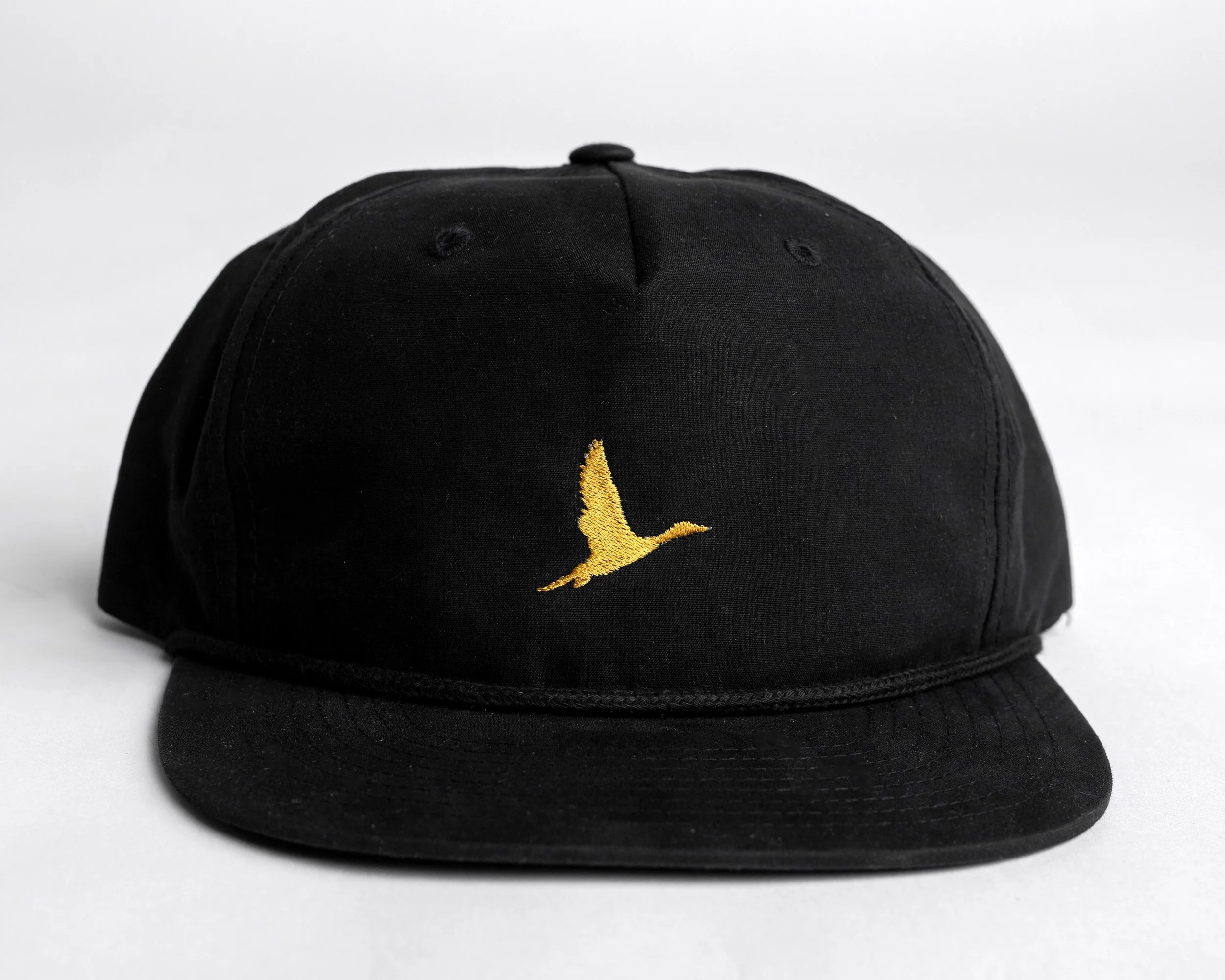 Retro Rope Cap - Black/Black - Gold