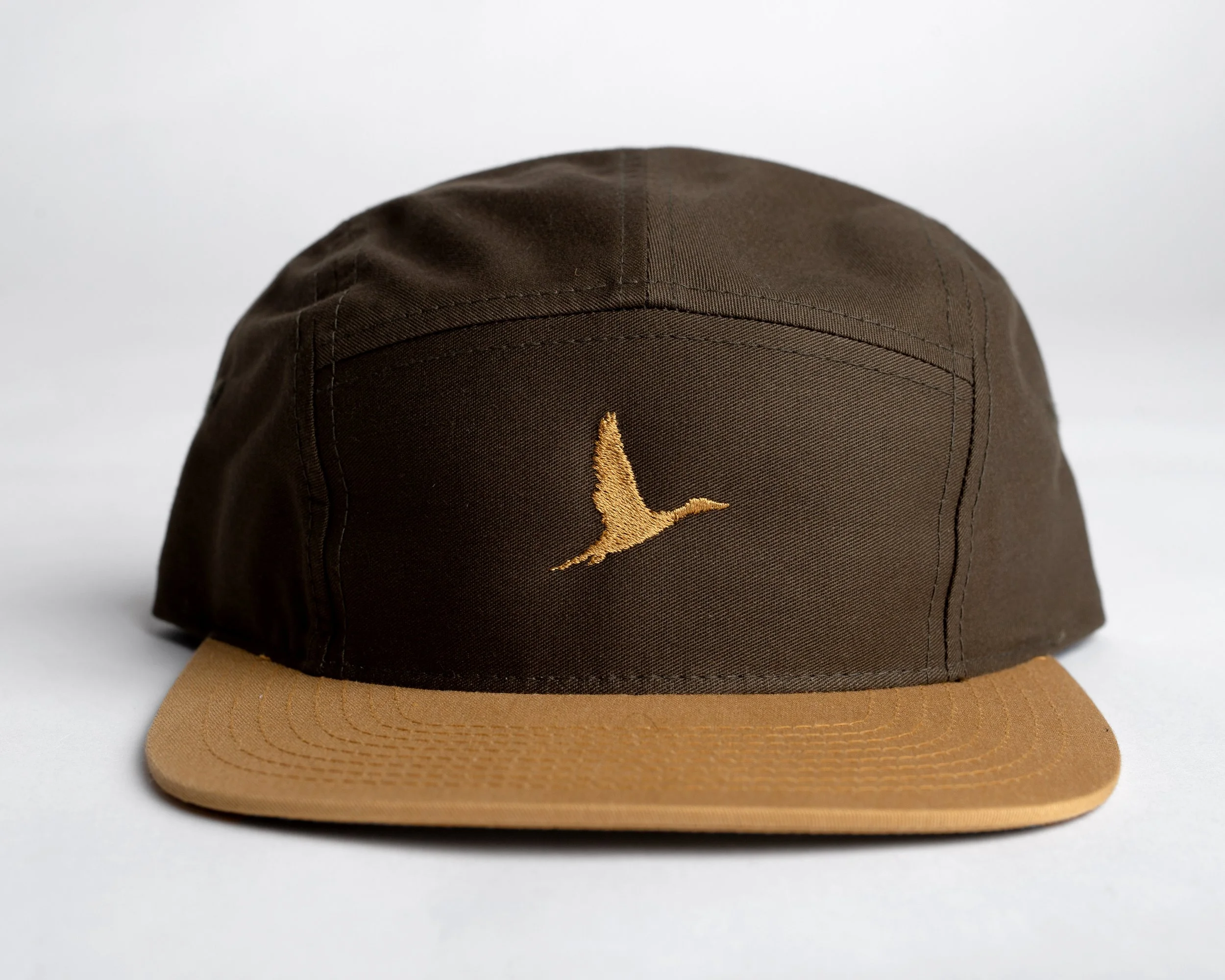 5 Panel Field Cap - Olive/Tan