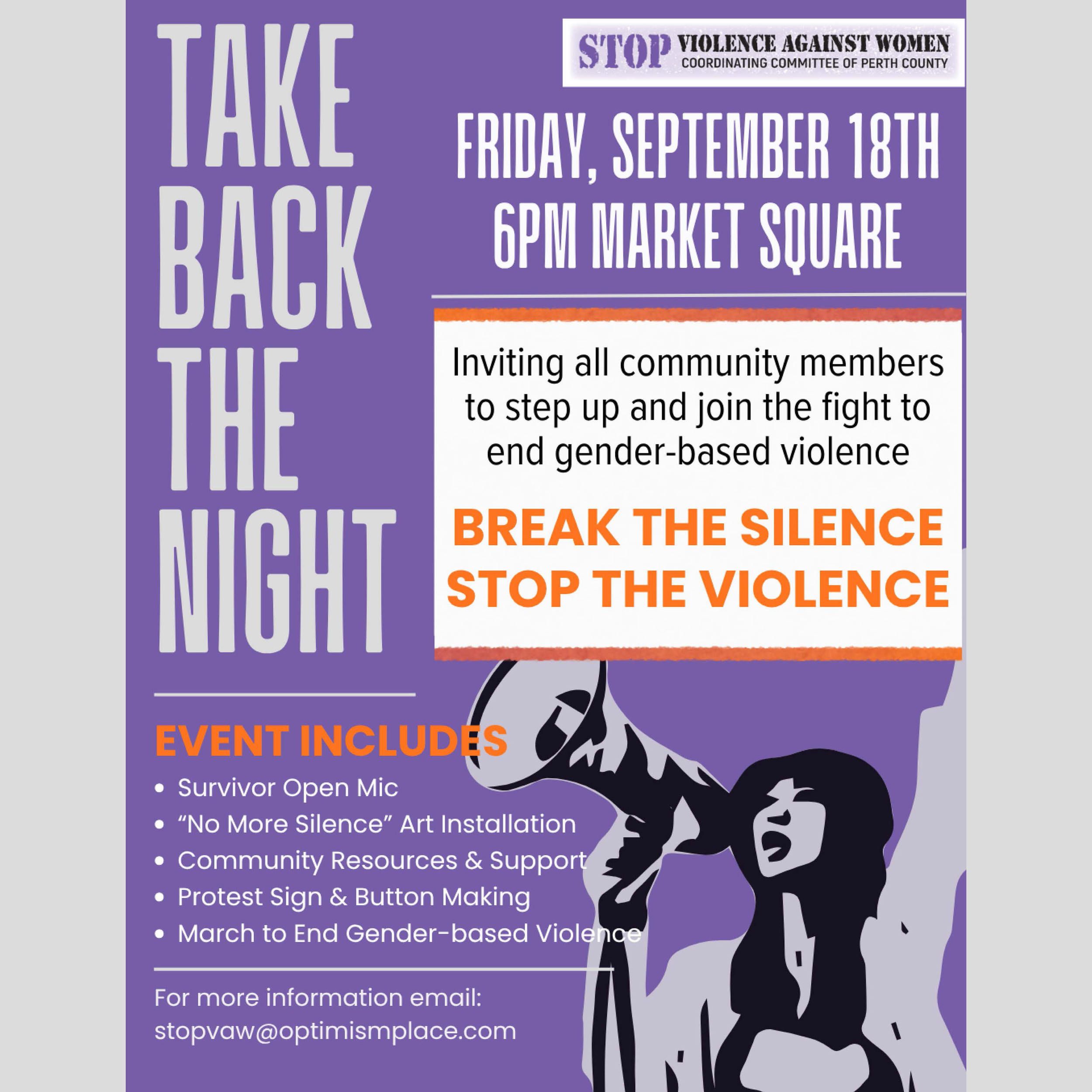 Take Back the Night- Market Square- Stratford