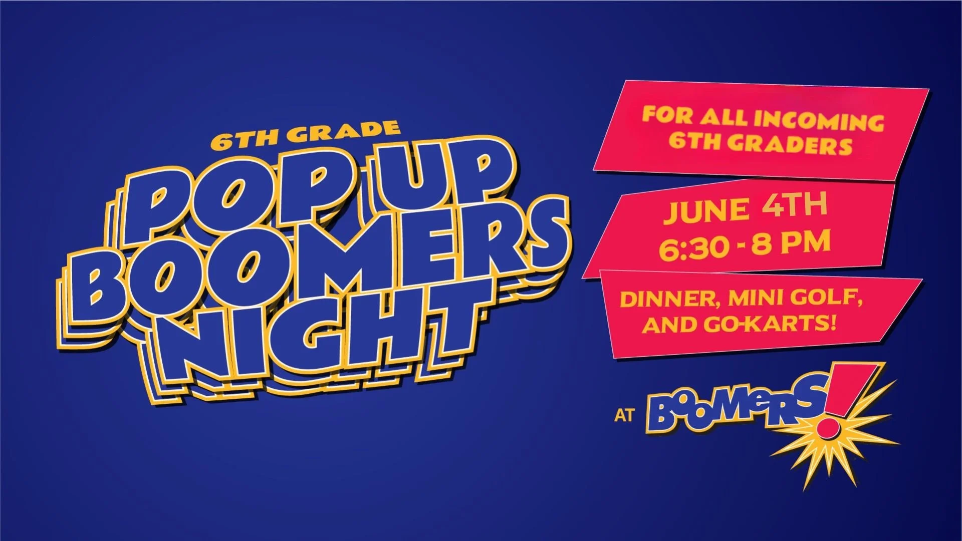 6th Grade "Pop Up" Boomers Night