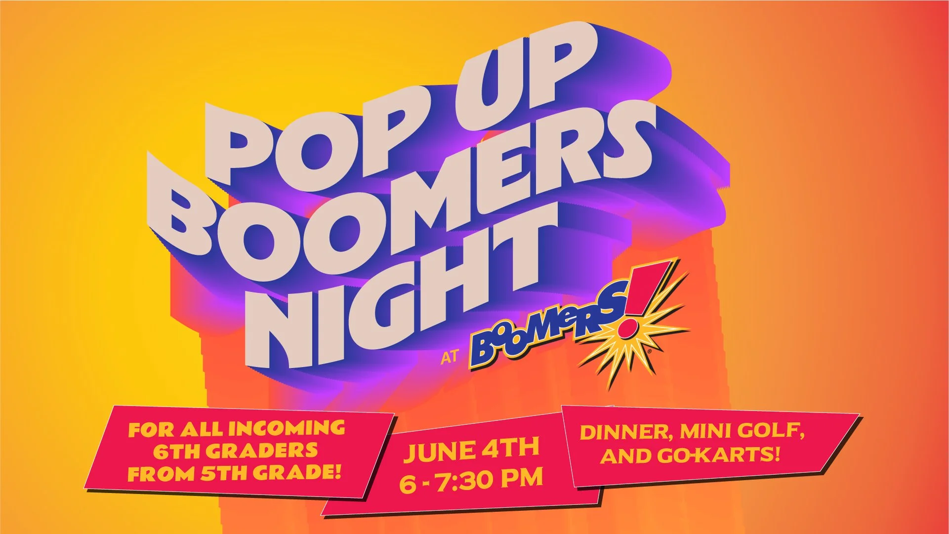 6th Grade "Pop Up" Boomers Night