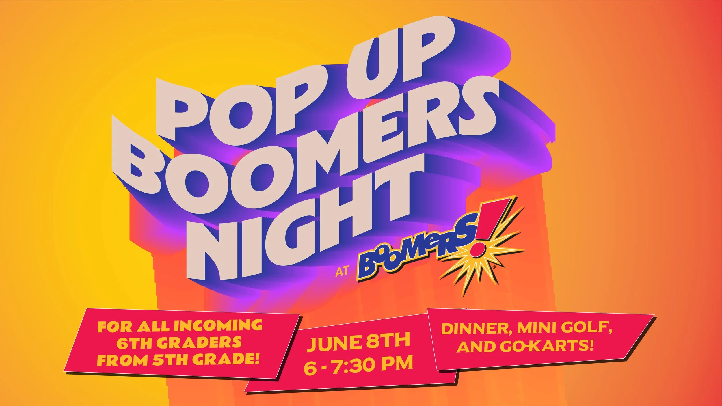 6th Grade "Pop Up" Boomers Night