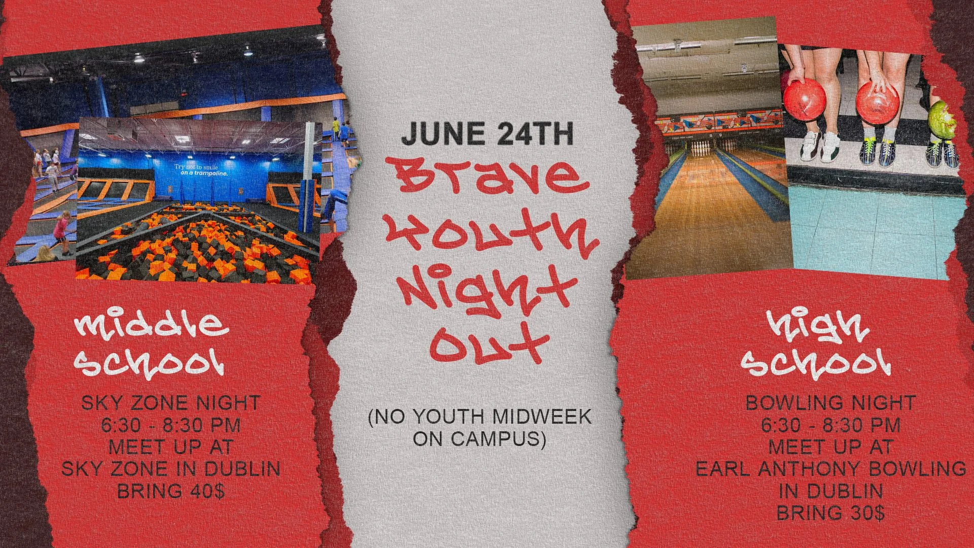Brave Youth Night Out | Middle School &amp; High School Split
