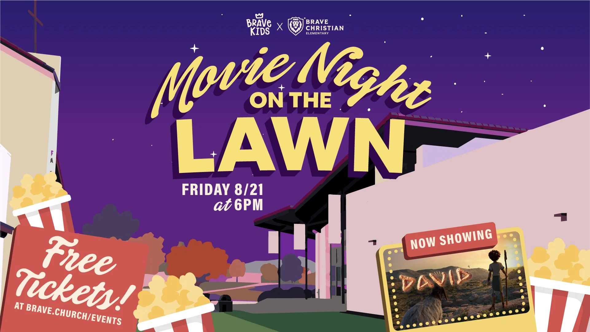 Brave Kids x Brave Christian Elementary Movie Night on the Lawn