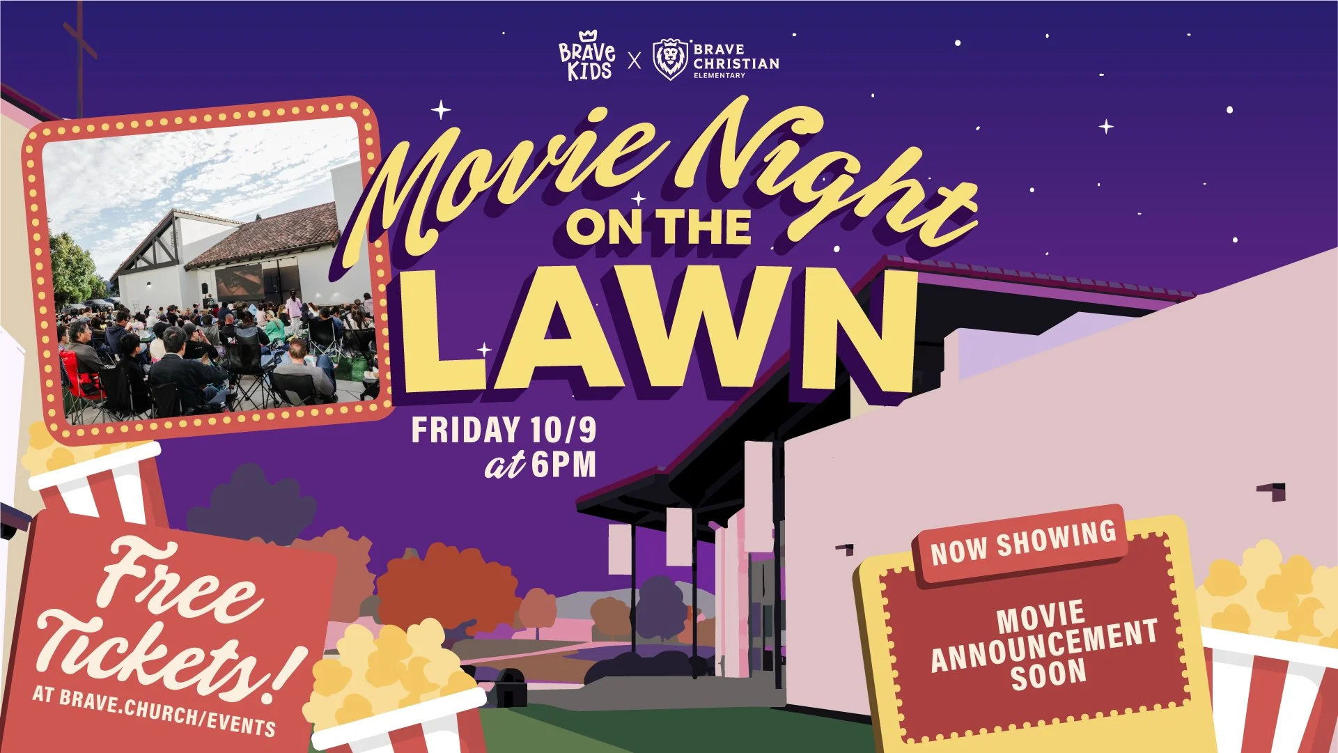 Movie Night on the Lawn | Brave Kids x Brave Christian Schools