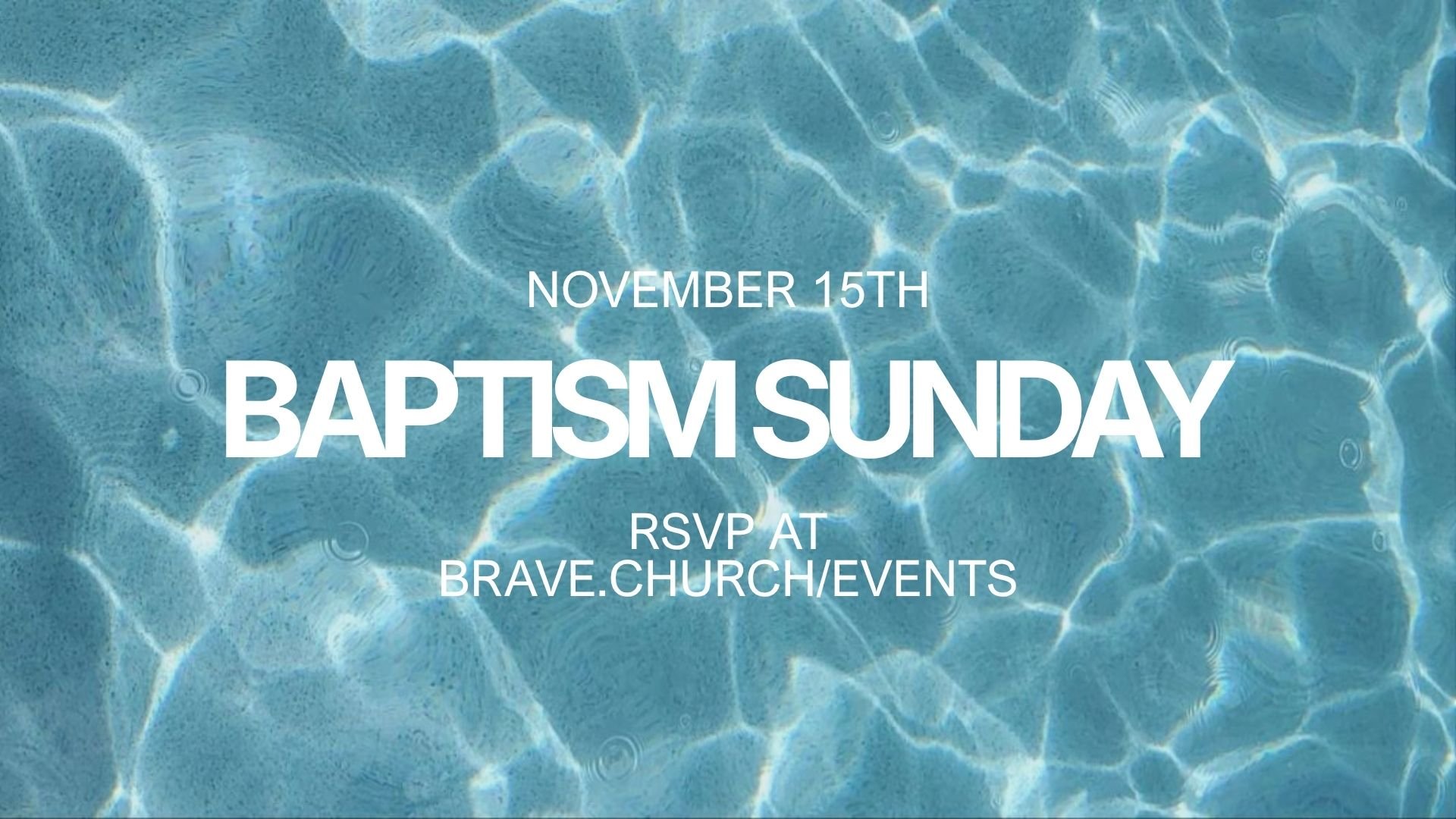 Baptism Sunday