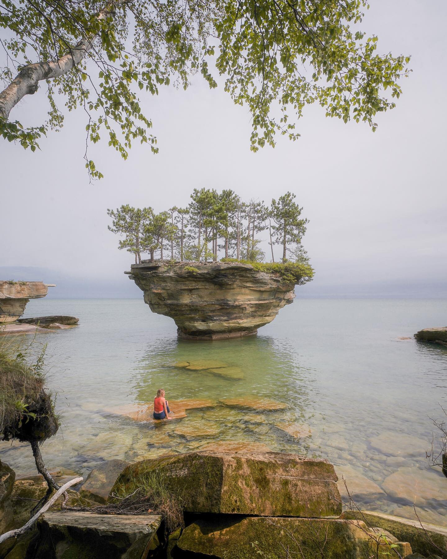 Made it to Michigan last night! Took a little paddle through some beautiful water and strange rock formations.