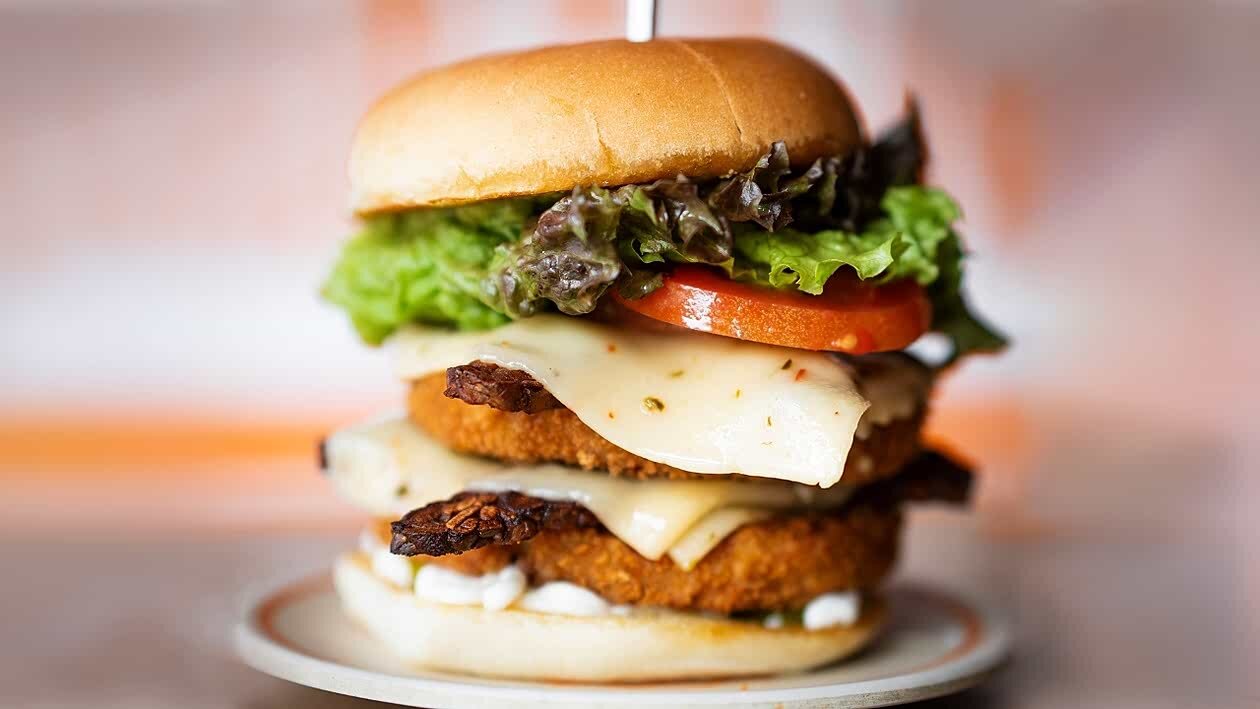 Spicy Stacked Chik'n Burger