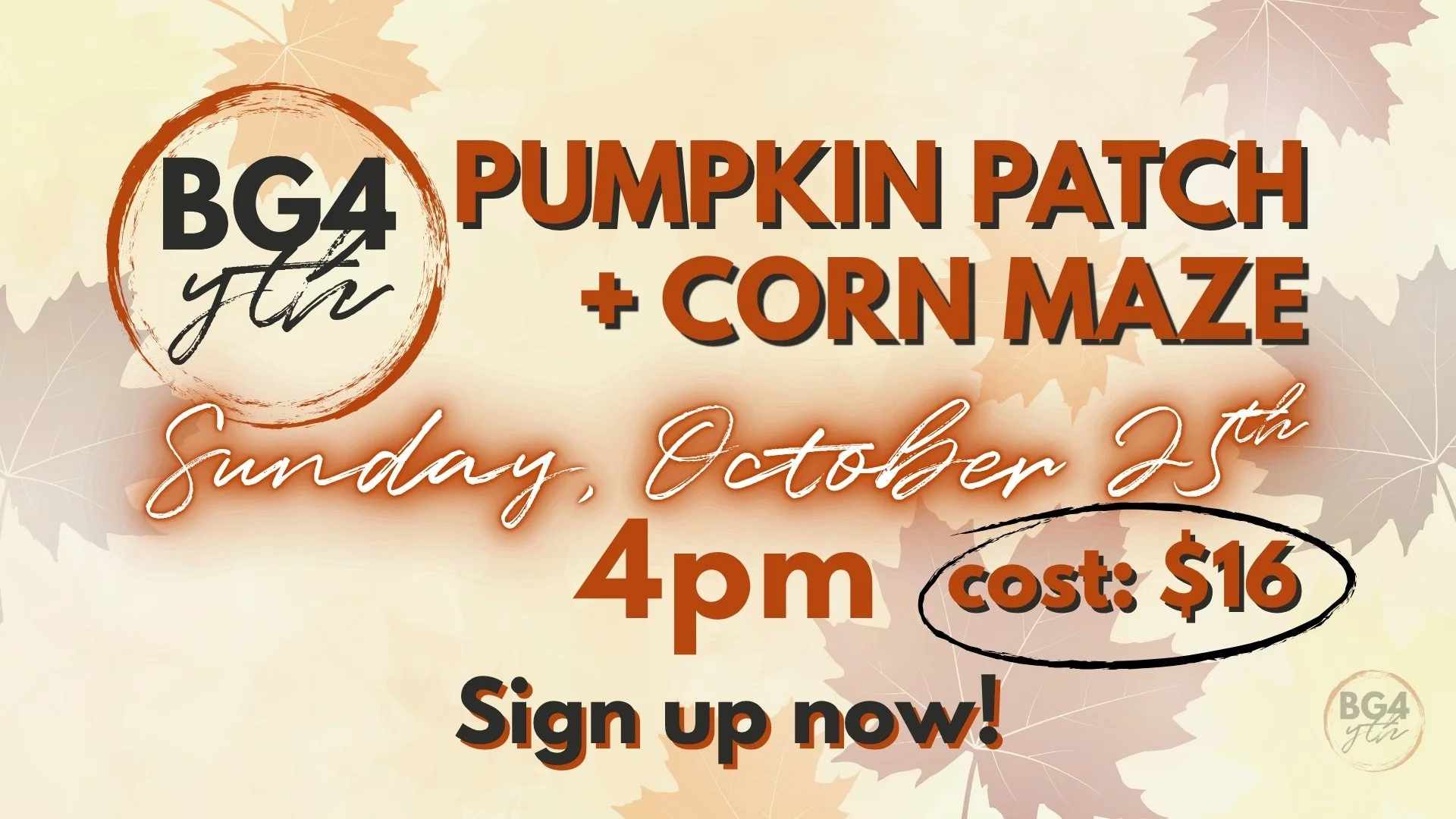 Youth: Pumpkin Patch & Corn Maze