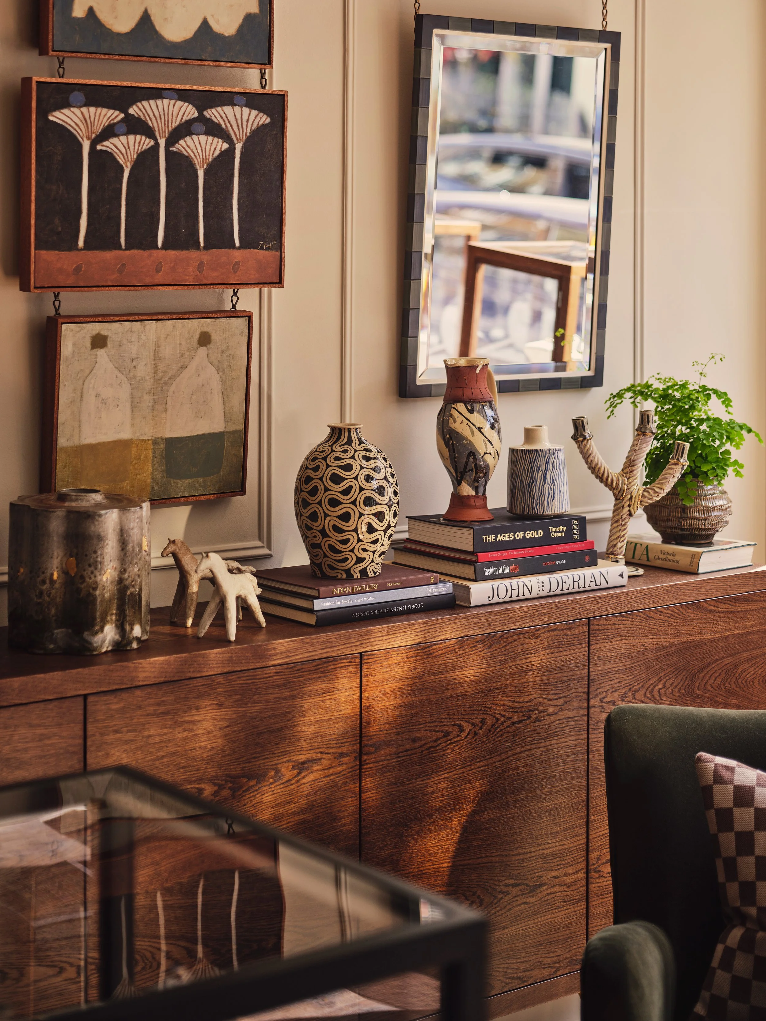 Layered textures, curated artwork, and bespoke cabinetry in residential-inspired interior
Interior design London
Interior Design UK
Top 100
Top 101
Residential interior designers
Best interior designers in London
Primeresi 
House and Garden 
Elle Dec