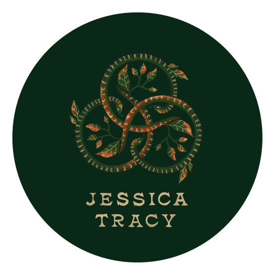 3 snakes intertwined for Jessica Tracy Jungian Coaching logo
