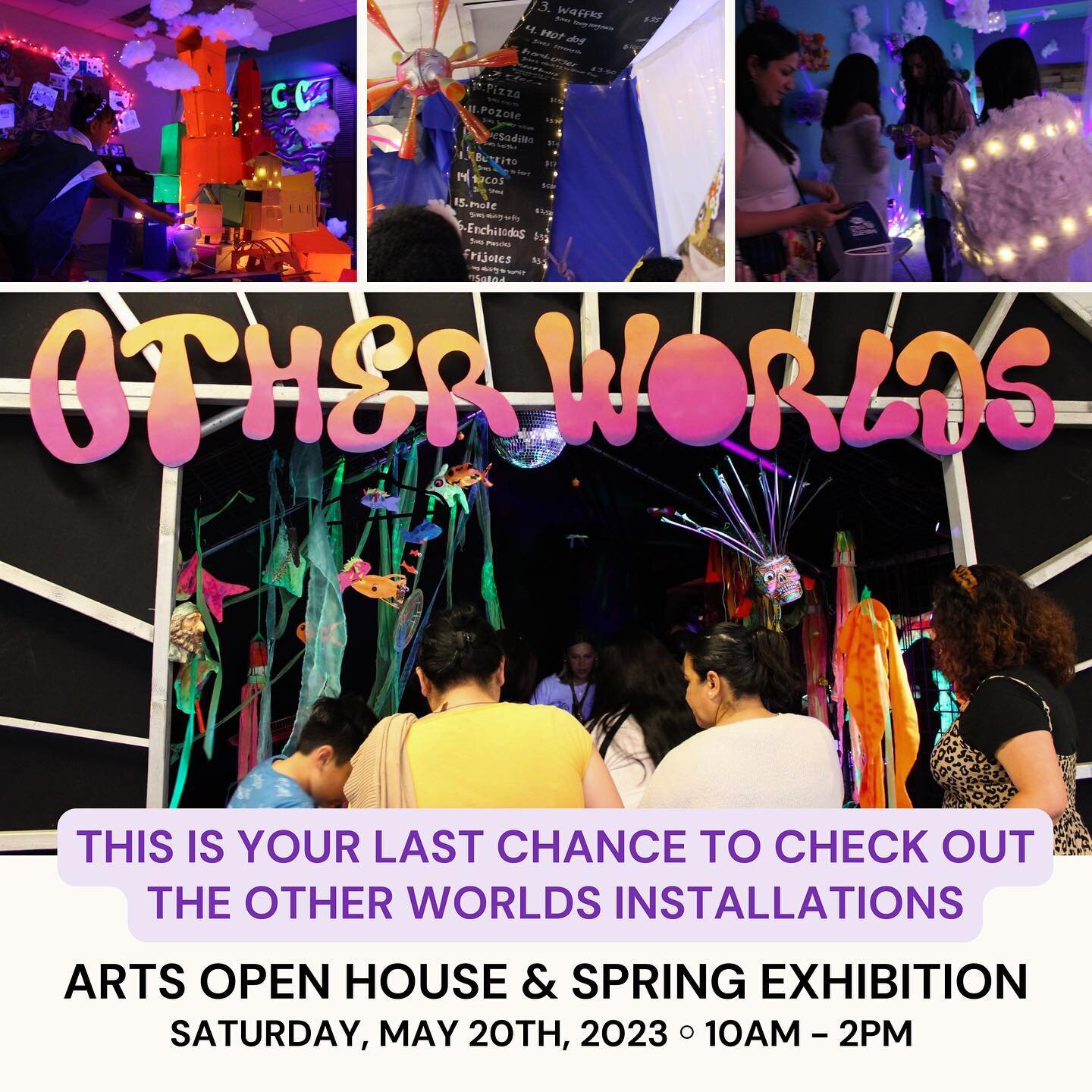 Join us TOMORROW, May 20th, this is the last chance to experience the Other Worlds our youth artists created this Spring!

As part of the ARTS Open House and Spring we will be offering a special look at the Other Worlds installations. This was an ama