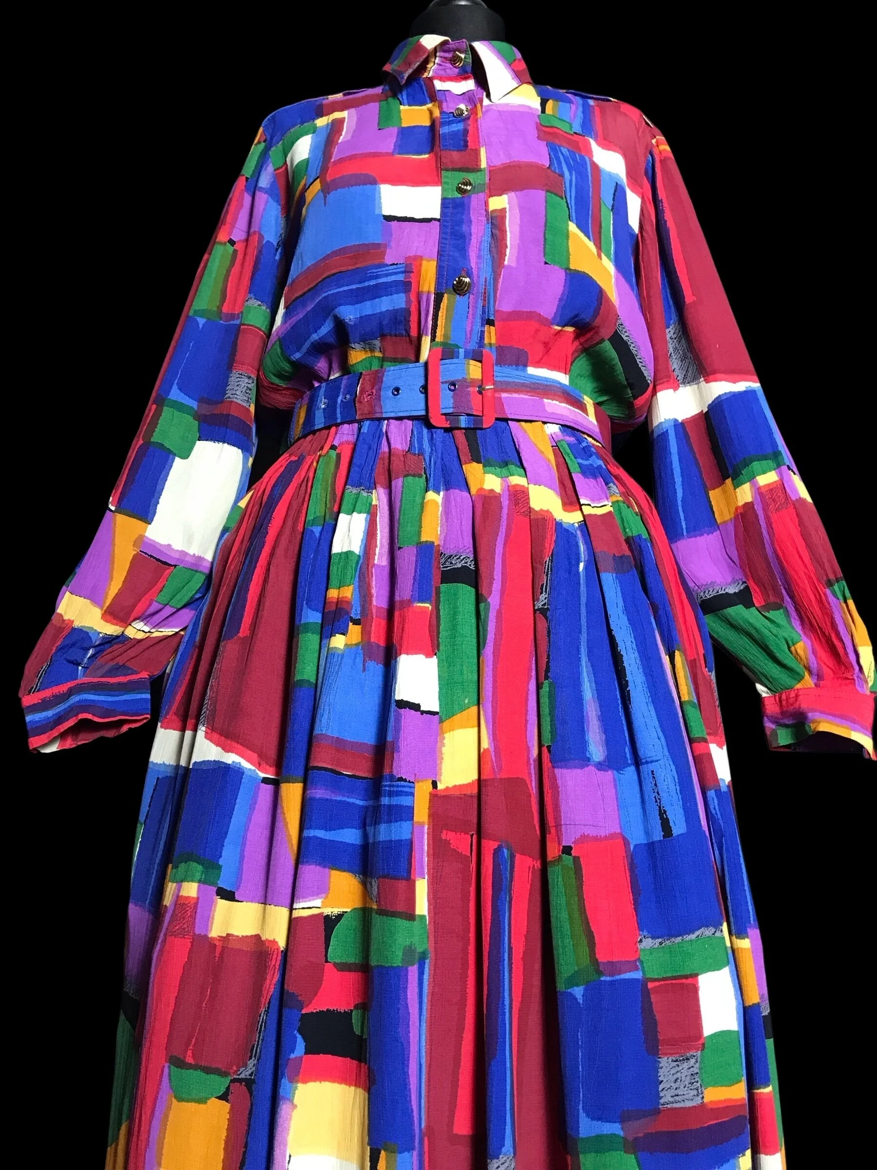 Mandy Marsh Purple Abstract Midi Dress 💜💙