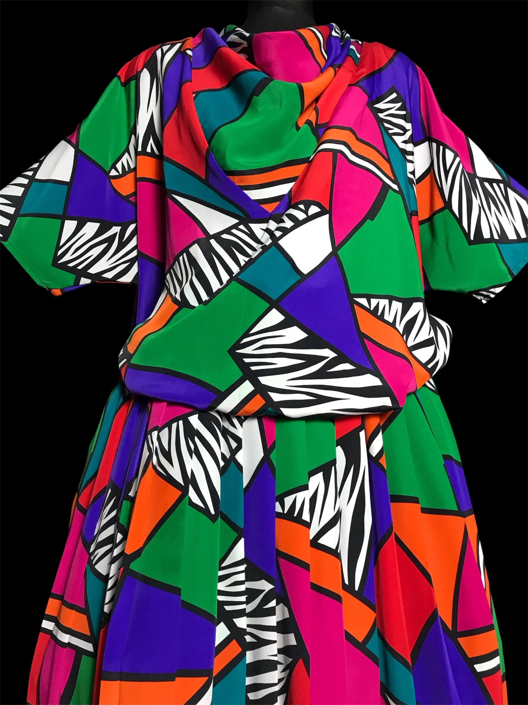 Gina Bacconi Zebra Colourblock Top 🦓