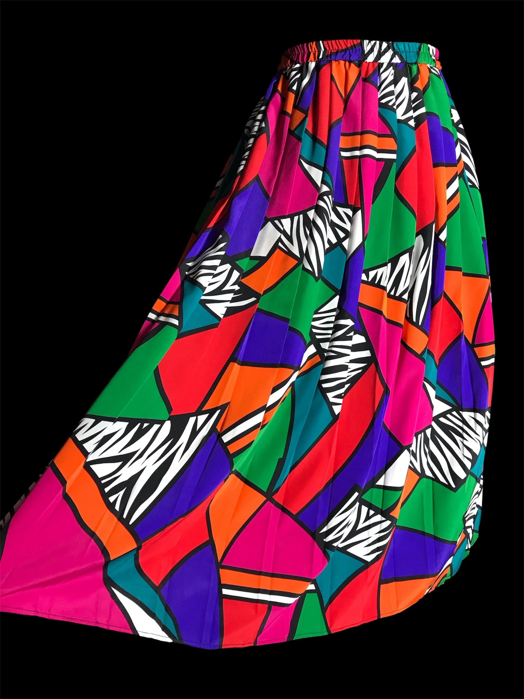 Gina Bacconi Zebra Colourblock Skirt 🦓