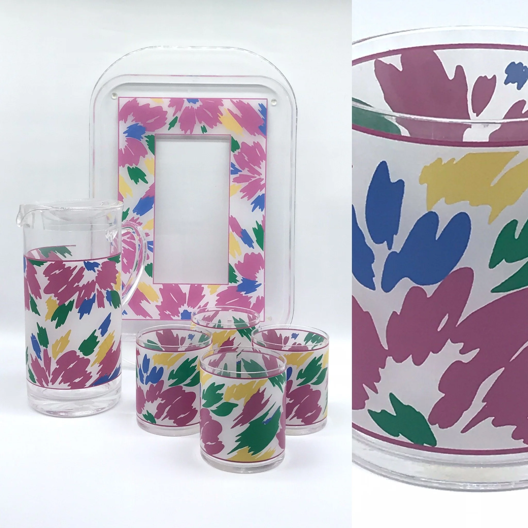 1980s Abstract Picnic Drinks Set 💖