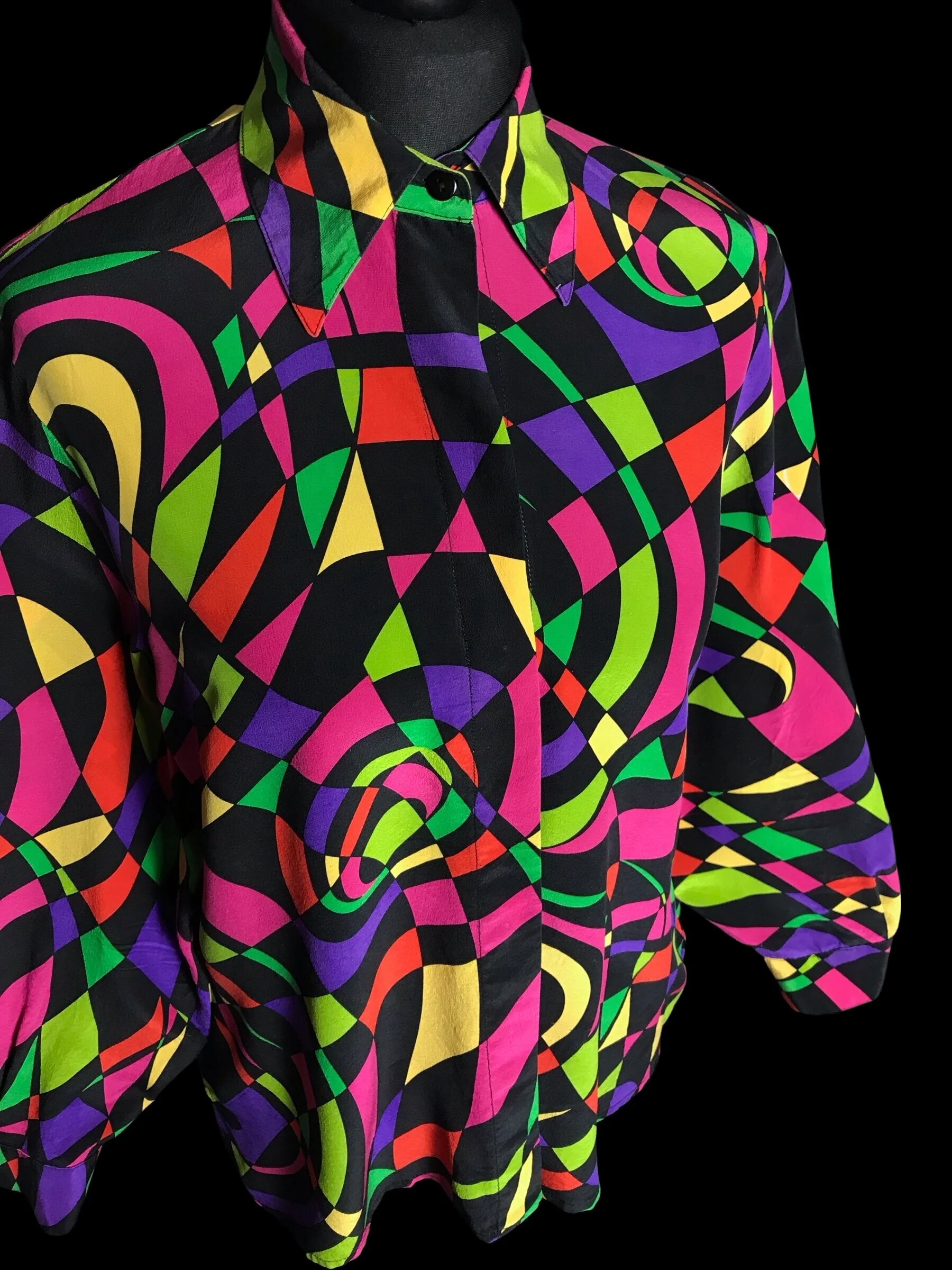 Rainbow kaleidoscope Silk Shirt 🌈