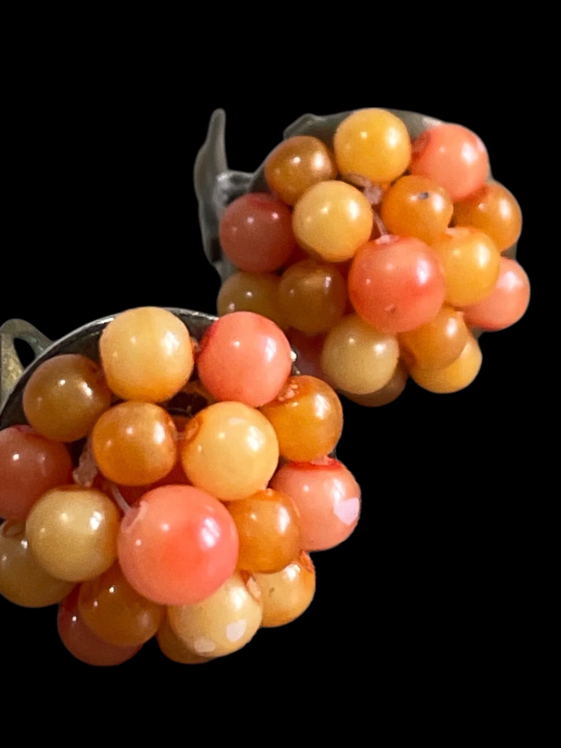 1950s Citrus Bead Earrings 🧡💛